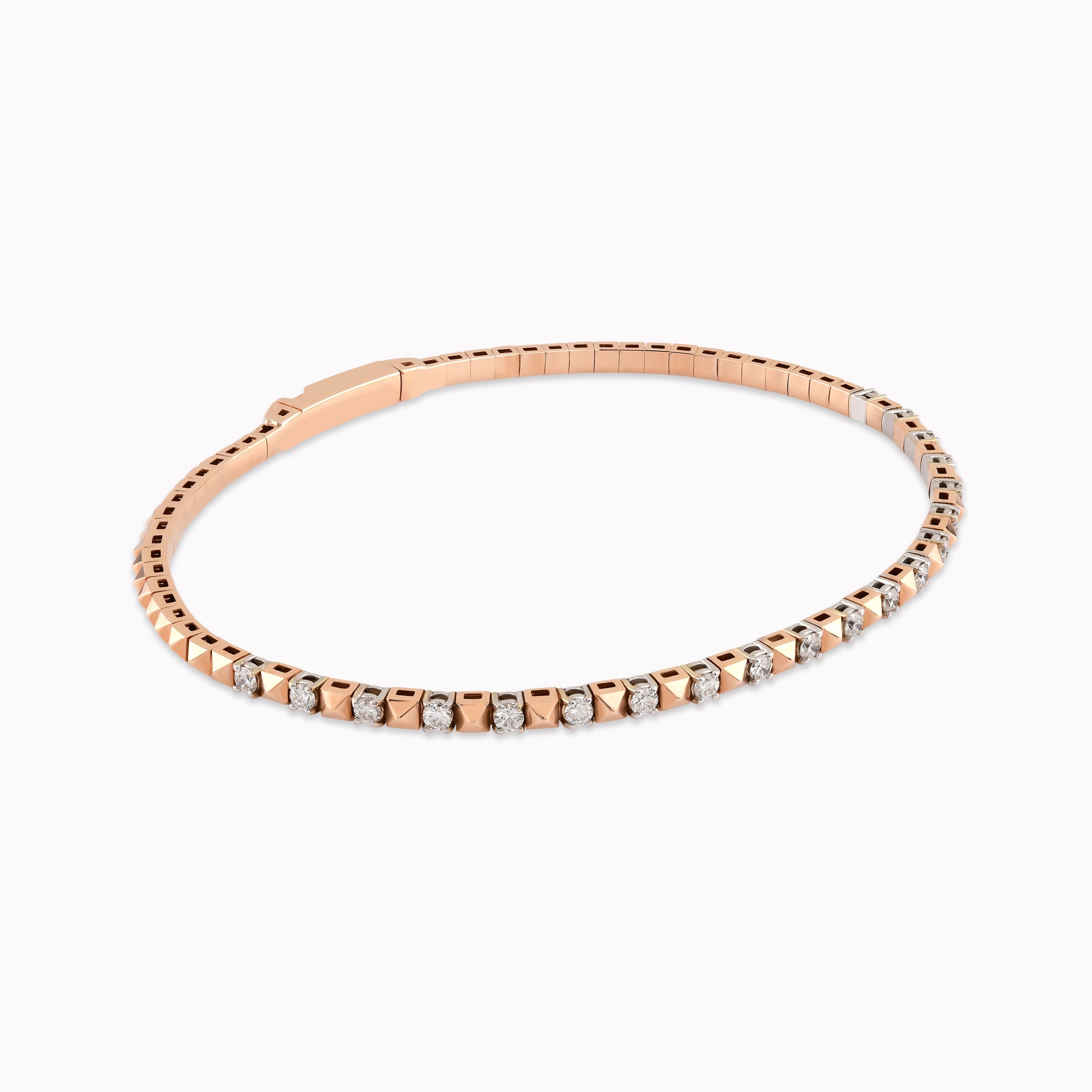 14K Rose Gold Diamond Tennis Bracelet — 0.50 ct