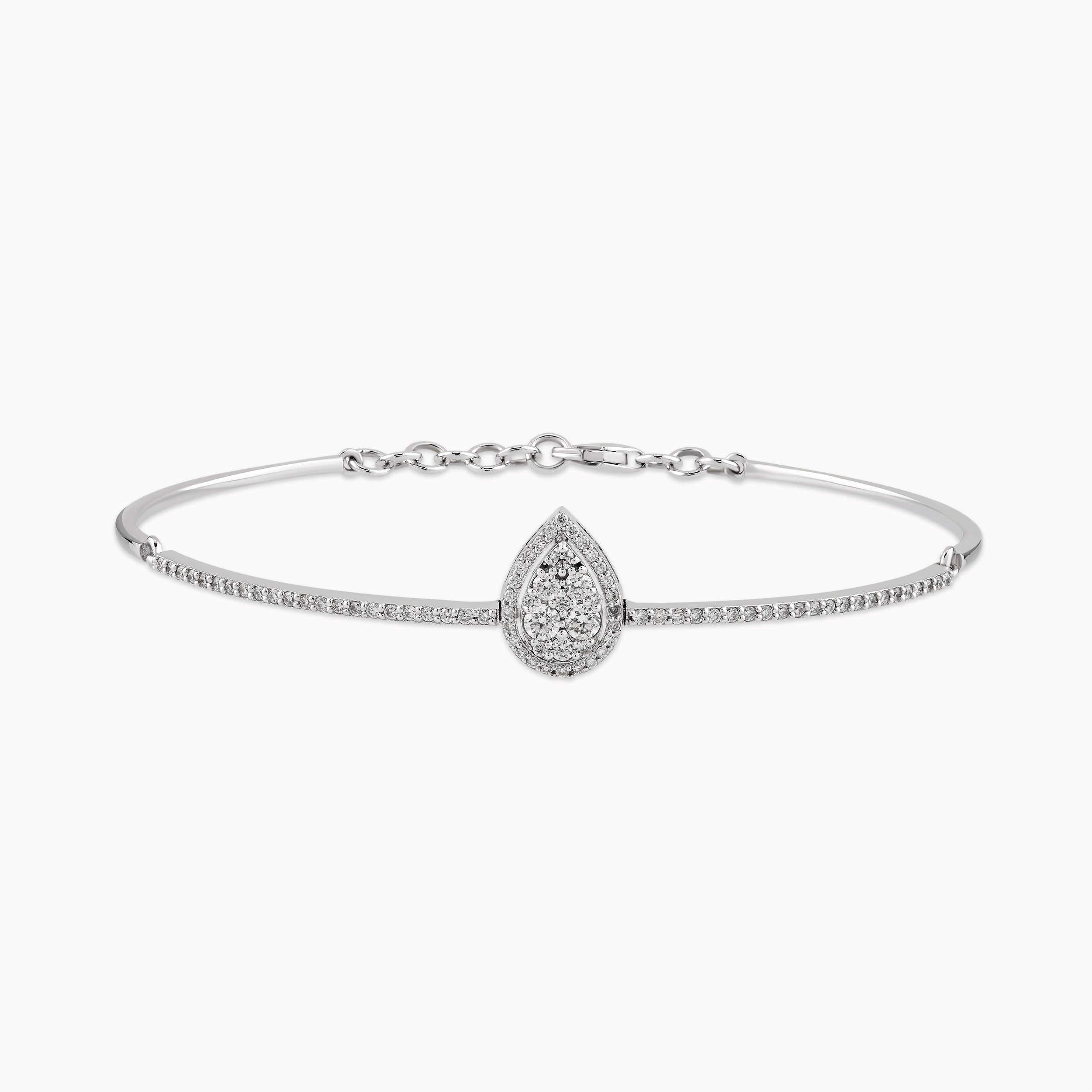14K White Gold Diamond Bracelet — 0.44 ct
