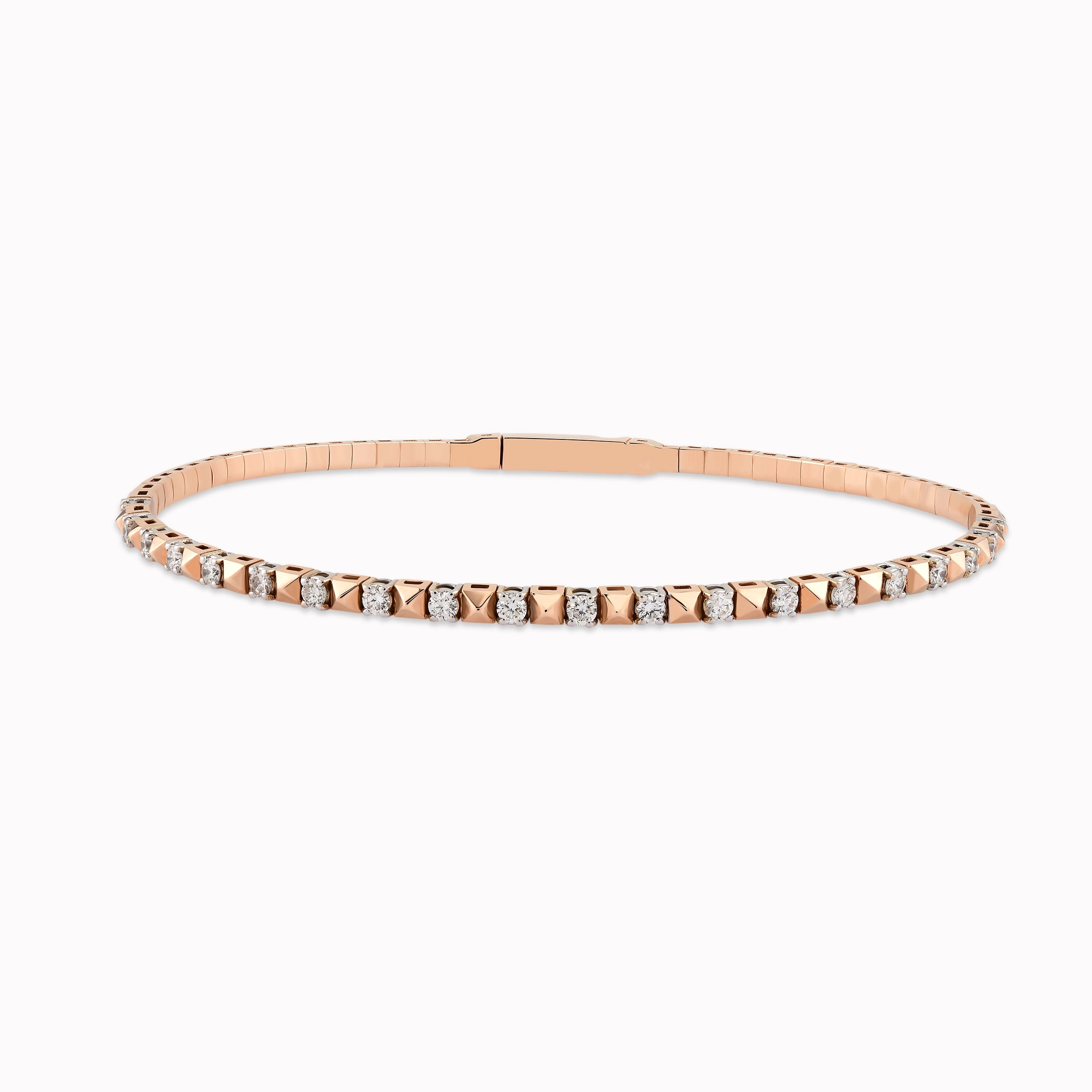 14K Rose Gold Diamond Tennis Bracelet — 0.50 ct