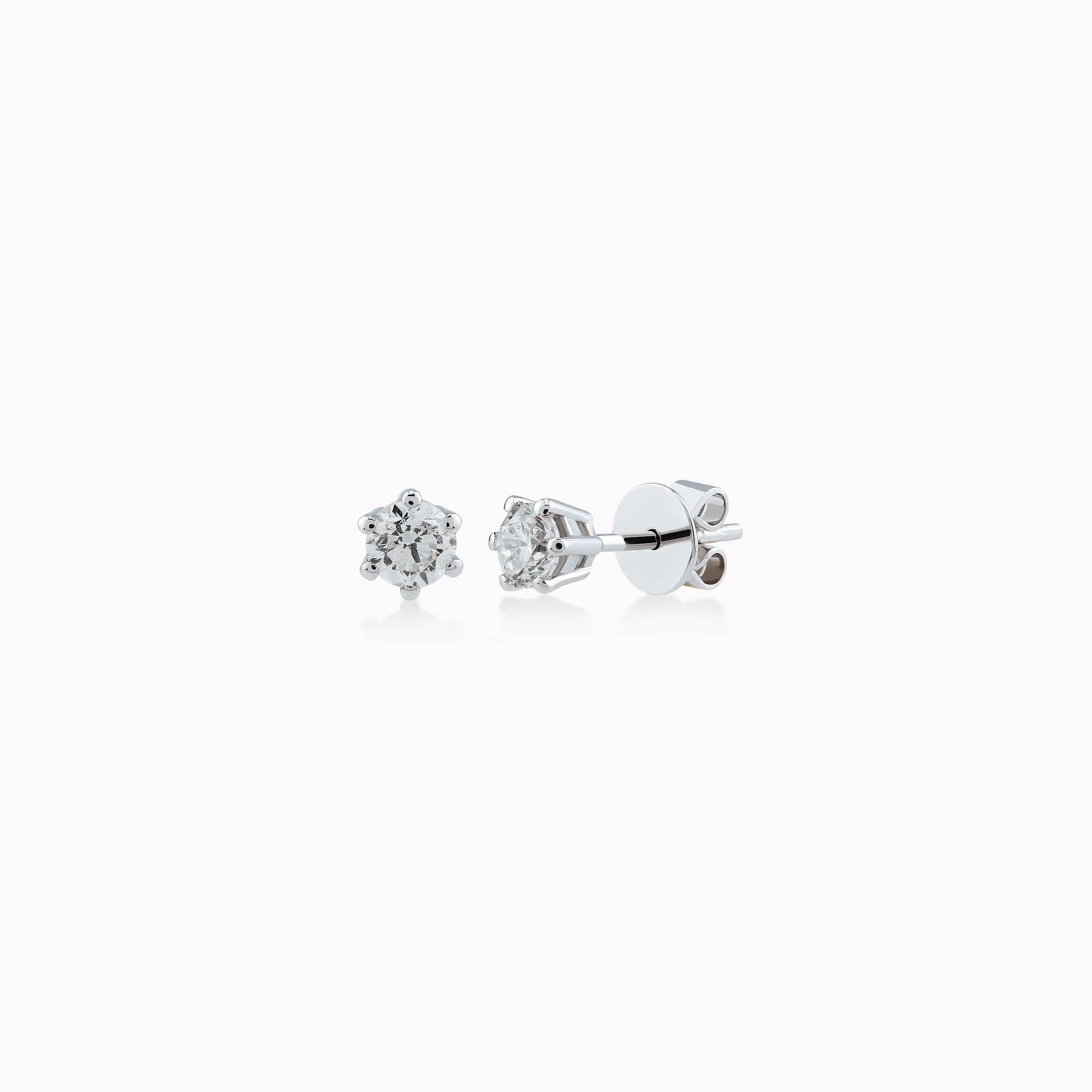 Cercei aur alb 14k cu diamante 0.46ct