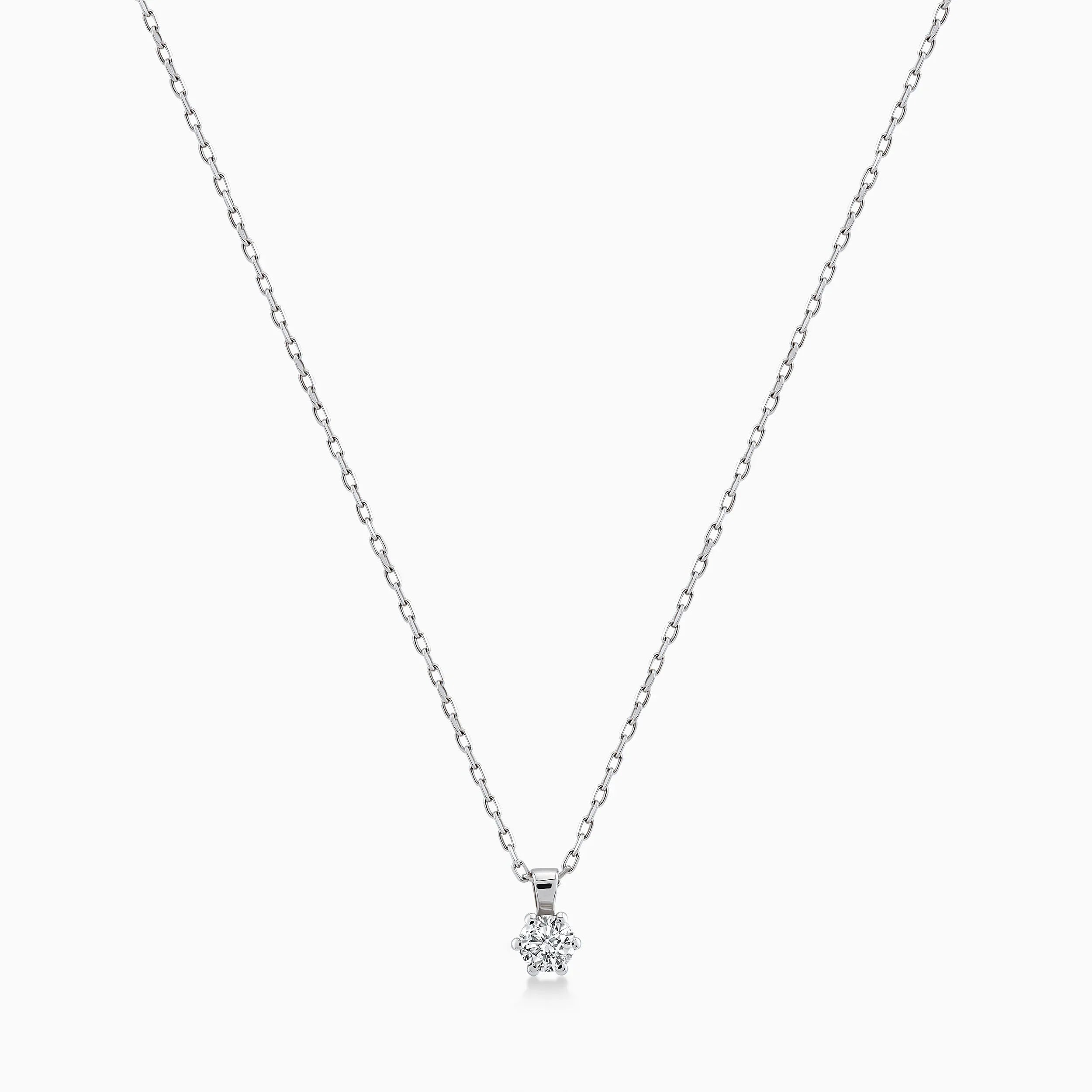 14K White Gold Diamond Pendant Necklace — 0.23 ct