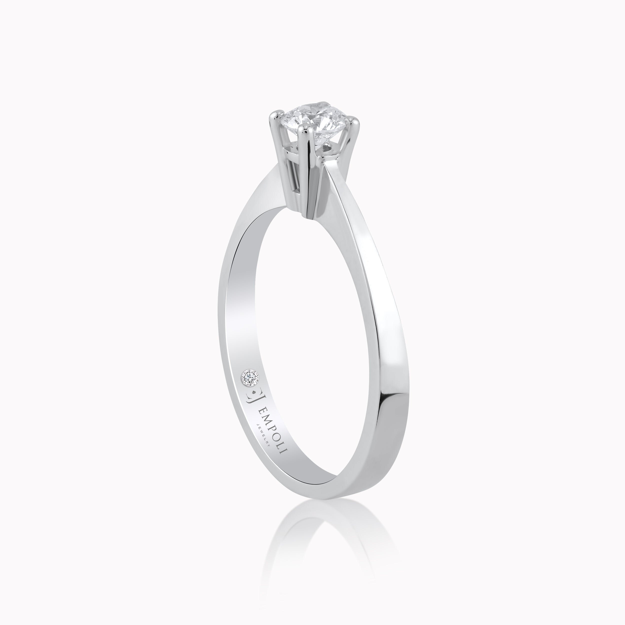 14K White Gold Diamond Ring — 0.35 ct