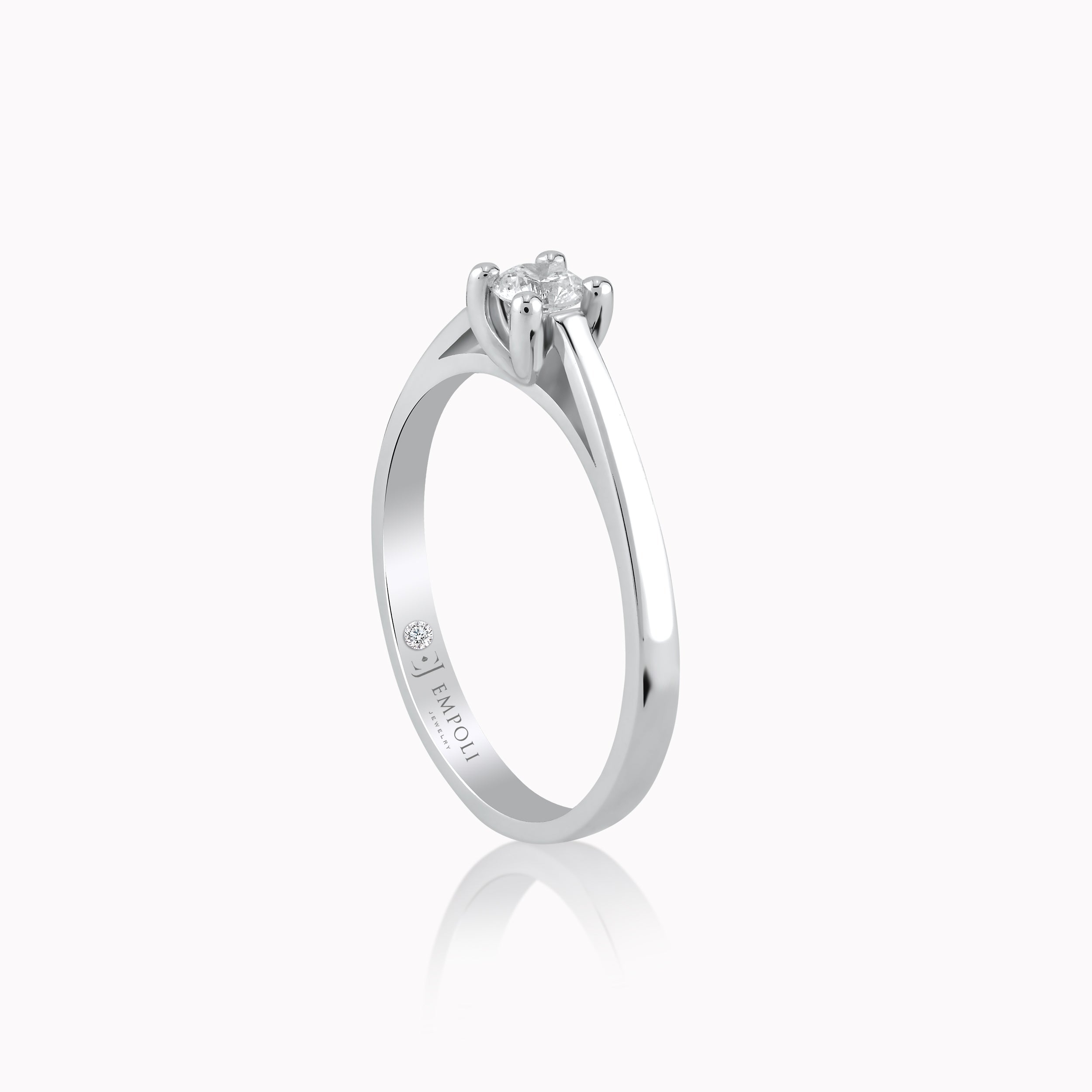 14K White Gold Diamond Ring — 0.17 ct