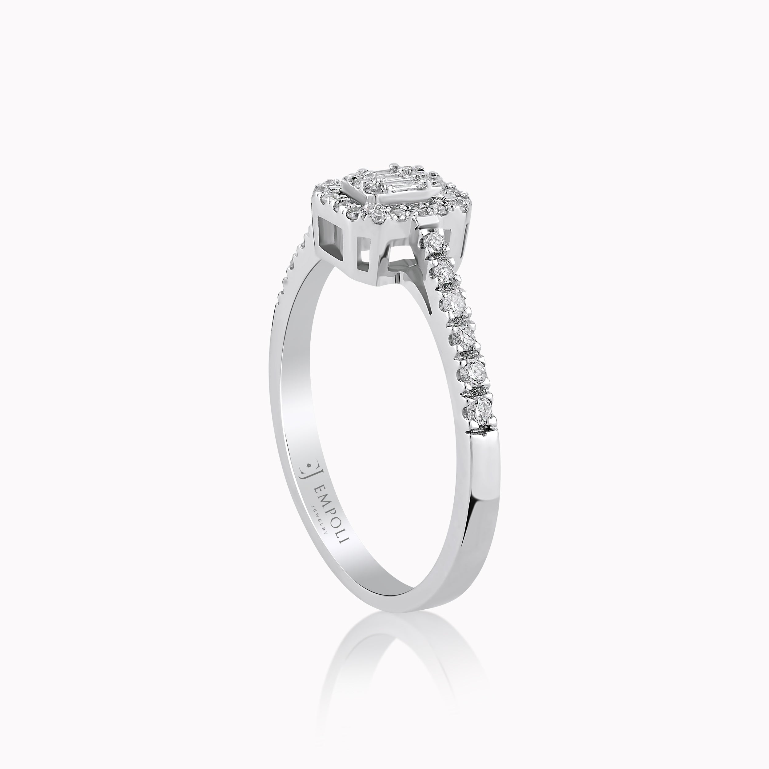 14K White Gold Diamond Ring — 0.18 ct