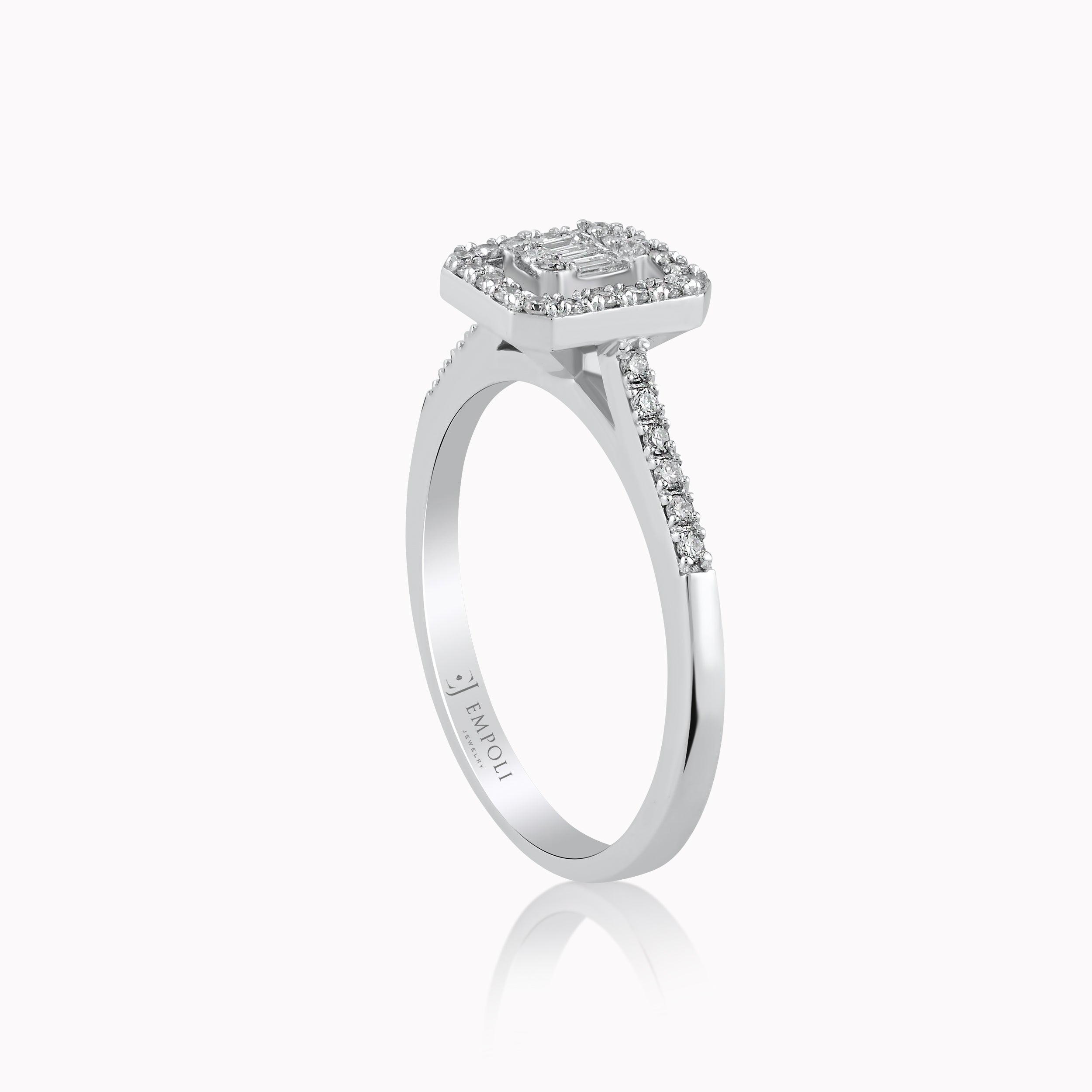 14K White Gold Diamond Ring — 0.24 ct