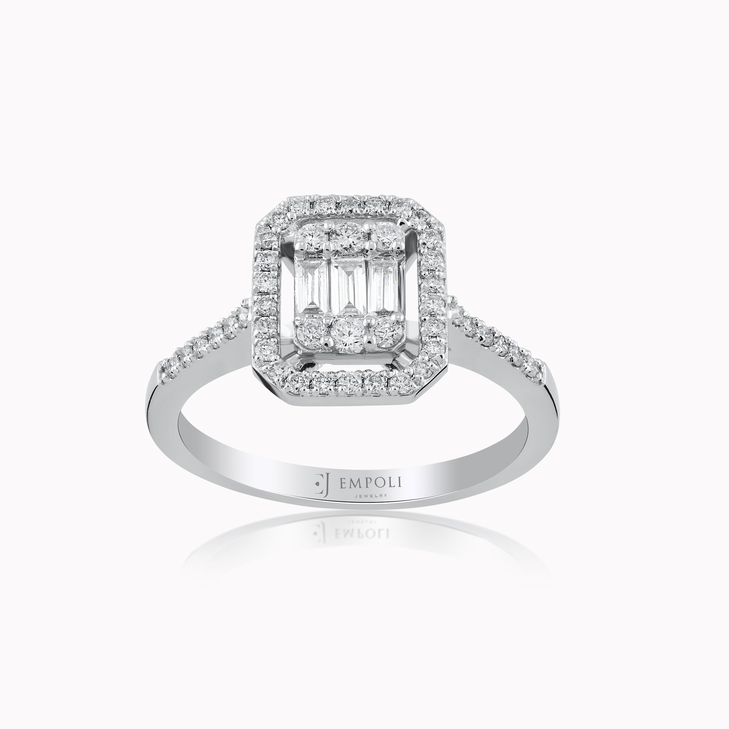 14K White Gold Diamond Ring — 0.24 ct