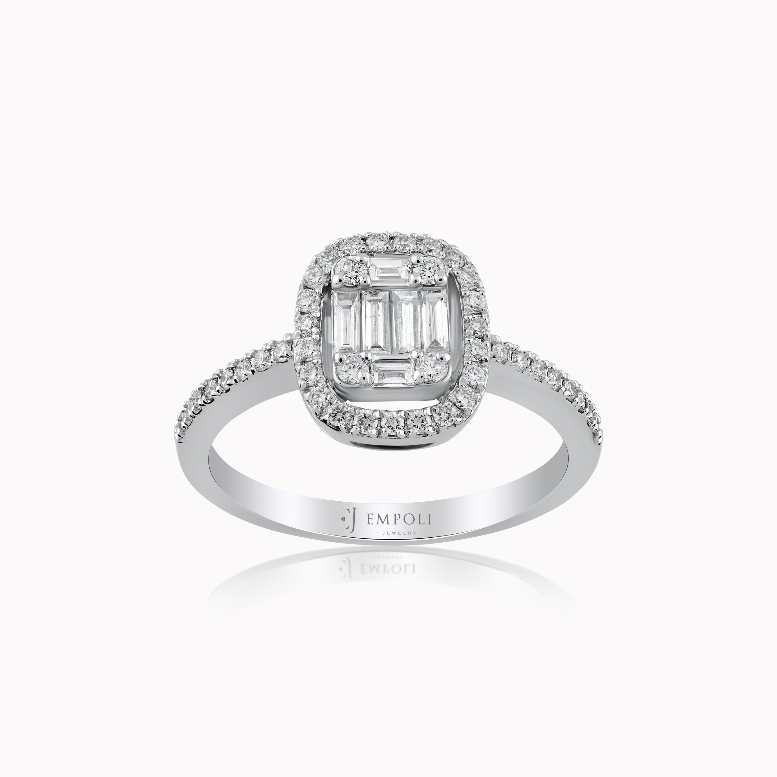 14K White Gold Diamond Ring — 0.47 ct