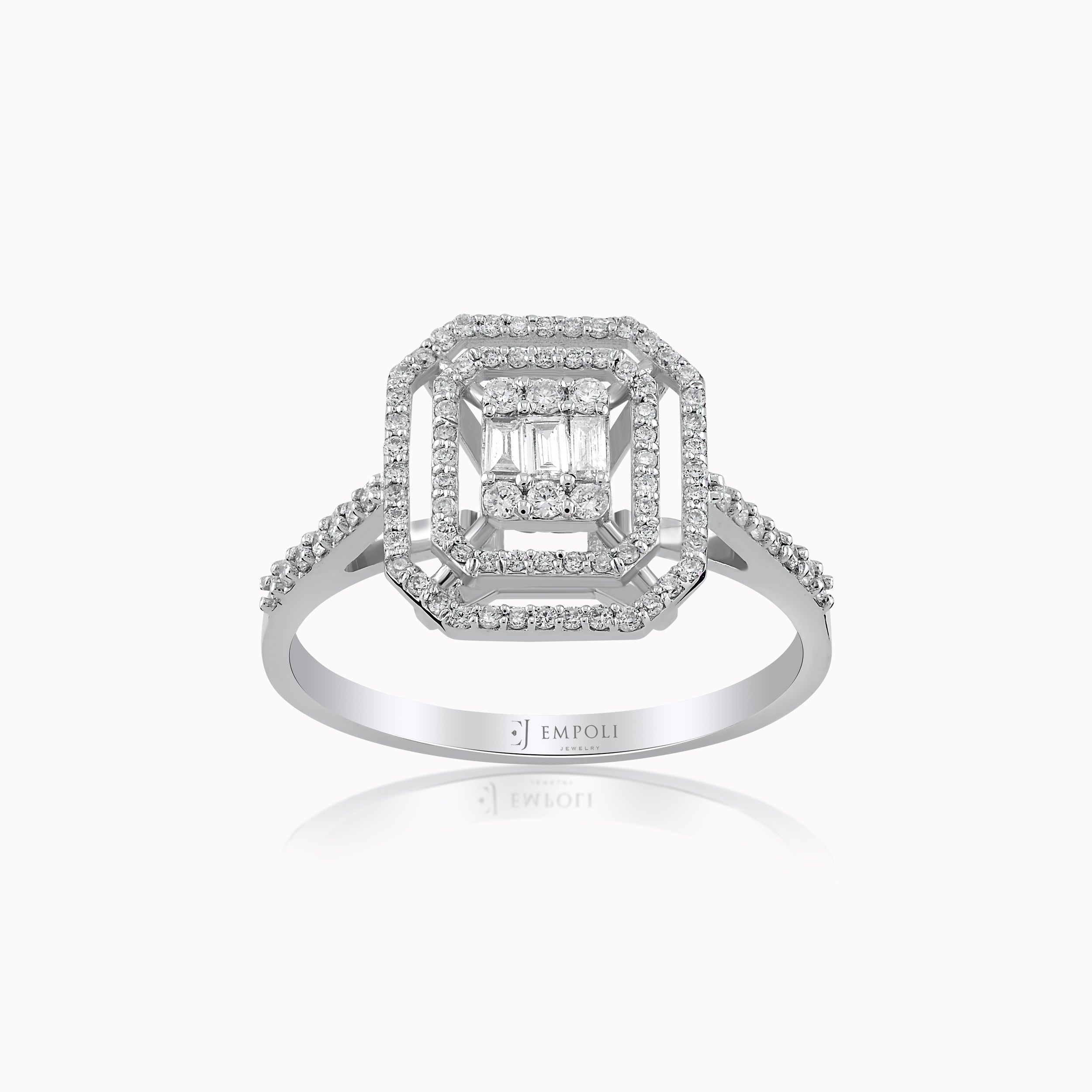14K White Gold Diamond Ring — 0.29 ct