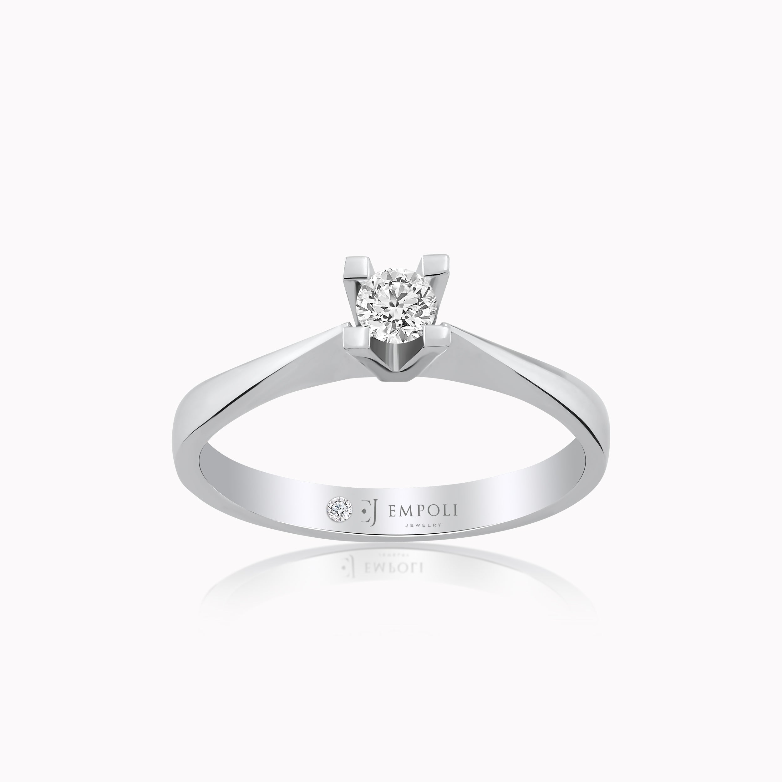 14K White Gold Diamond Ring — 0.15 ct