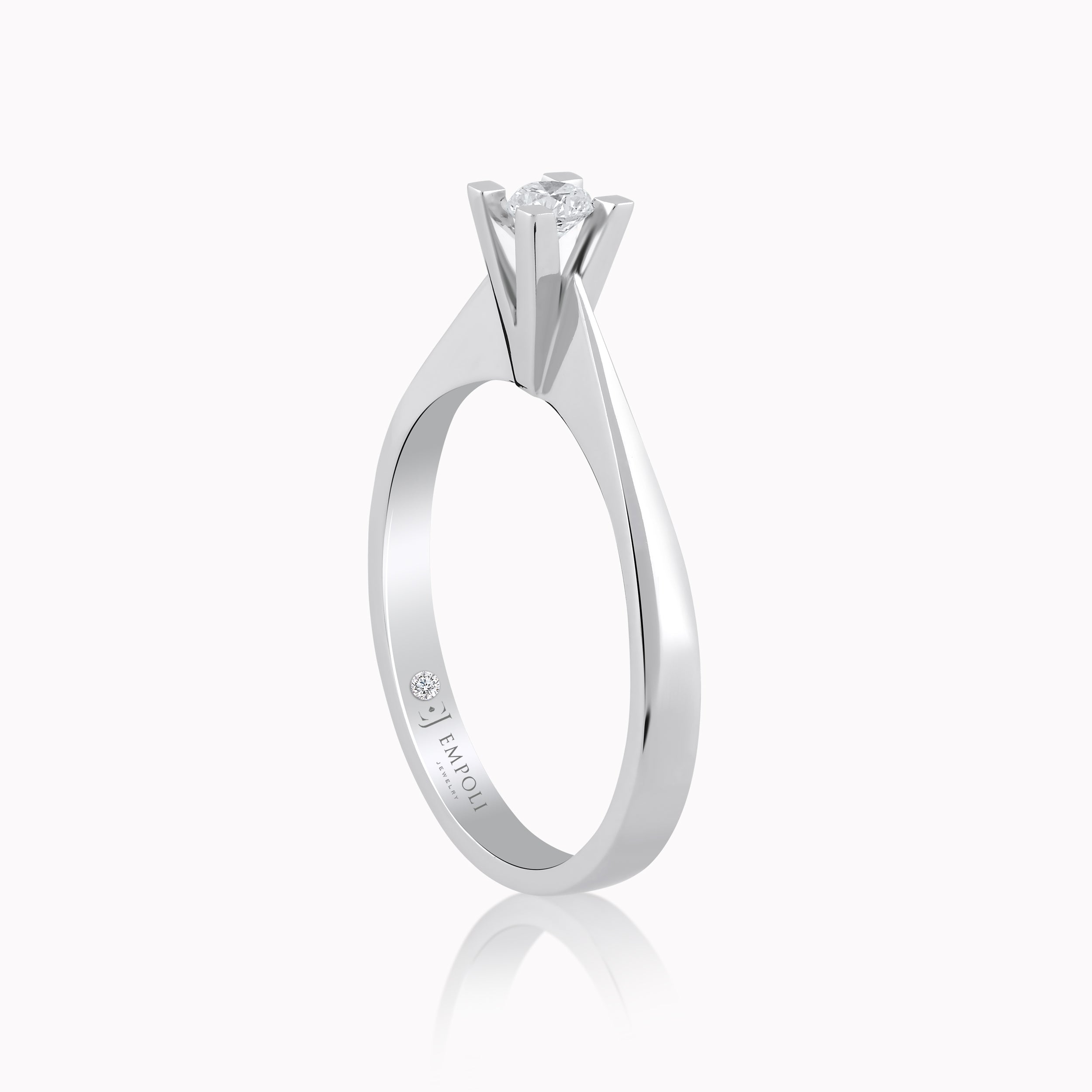 14K White Gold Diamond Ring — 0.15 ct