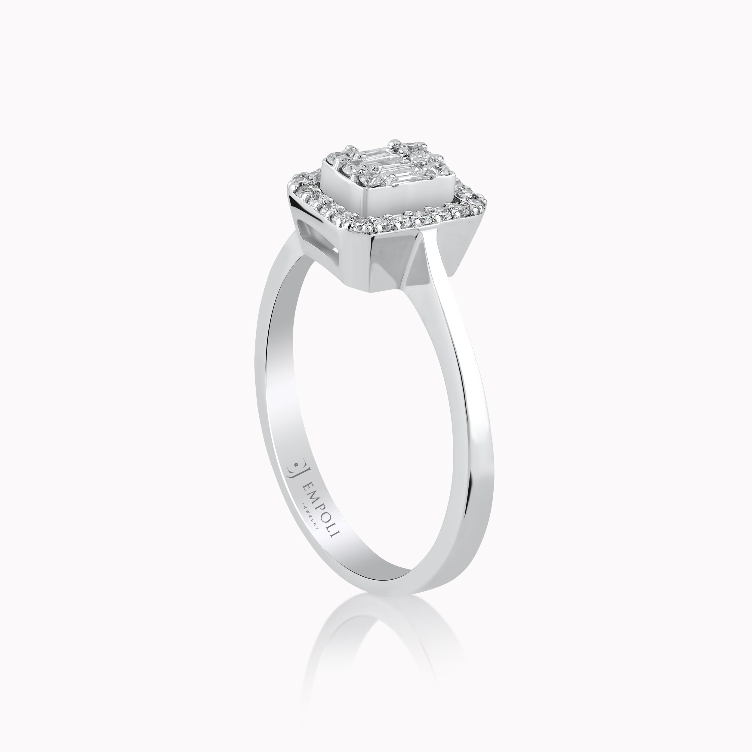 14K White Gold Diamond Ring — 0.24 ct
