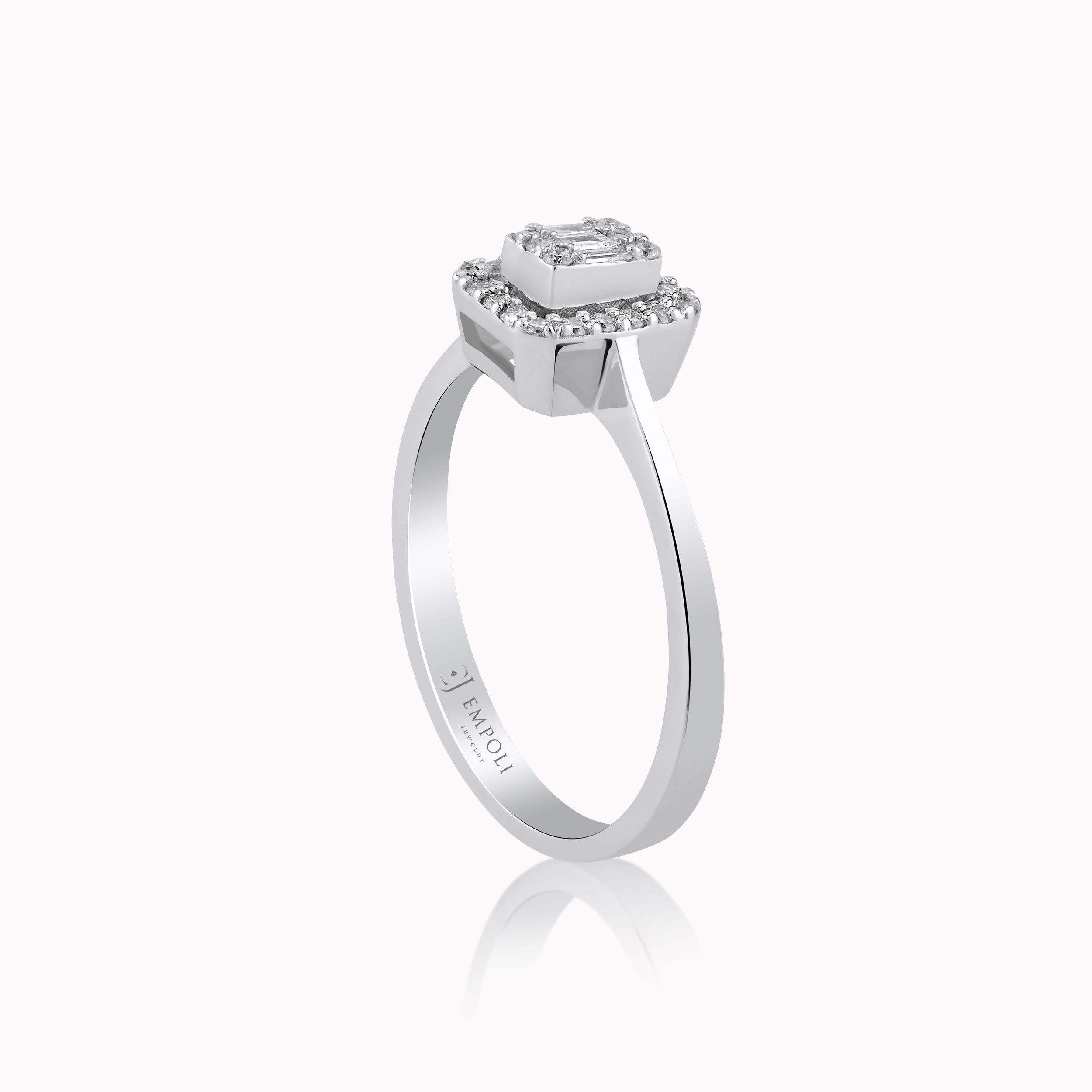 14K White Gold Diamond Ring — 0.15 ct