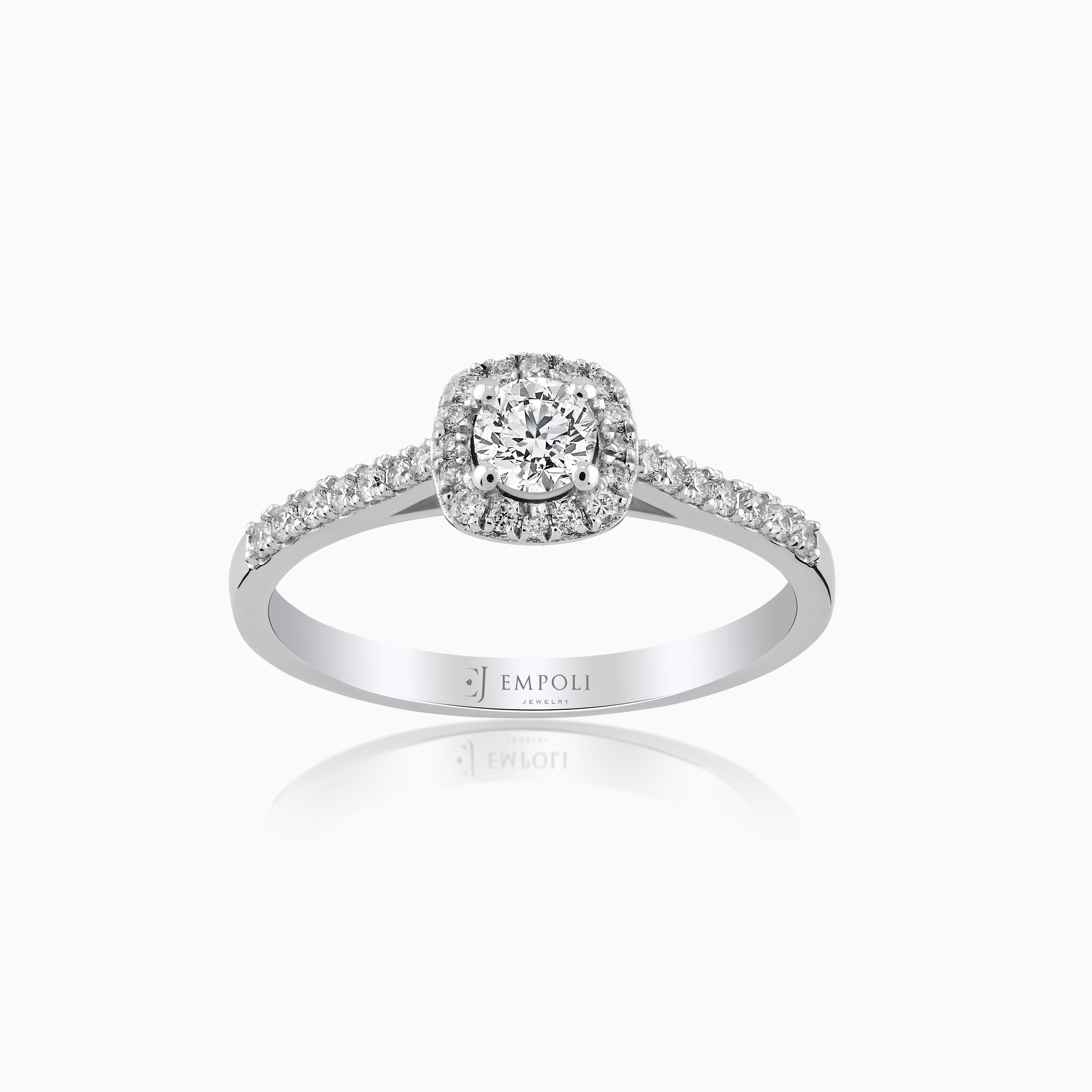 14K White Gold Diamond Ring — 0.41 ct