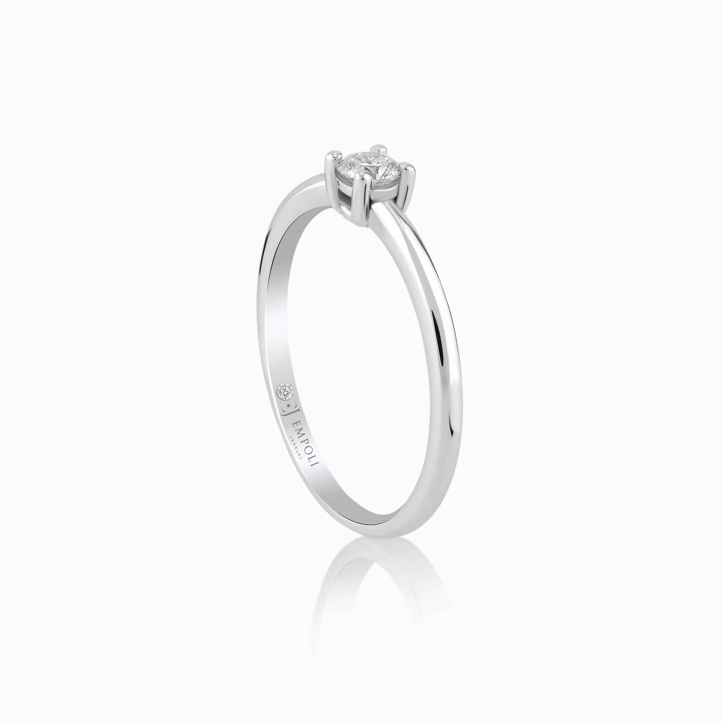 14K White Gold Diamond Ring — 0.20 ct