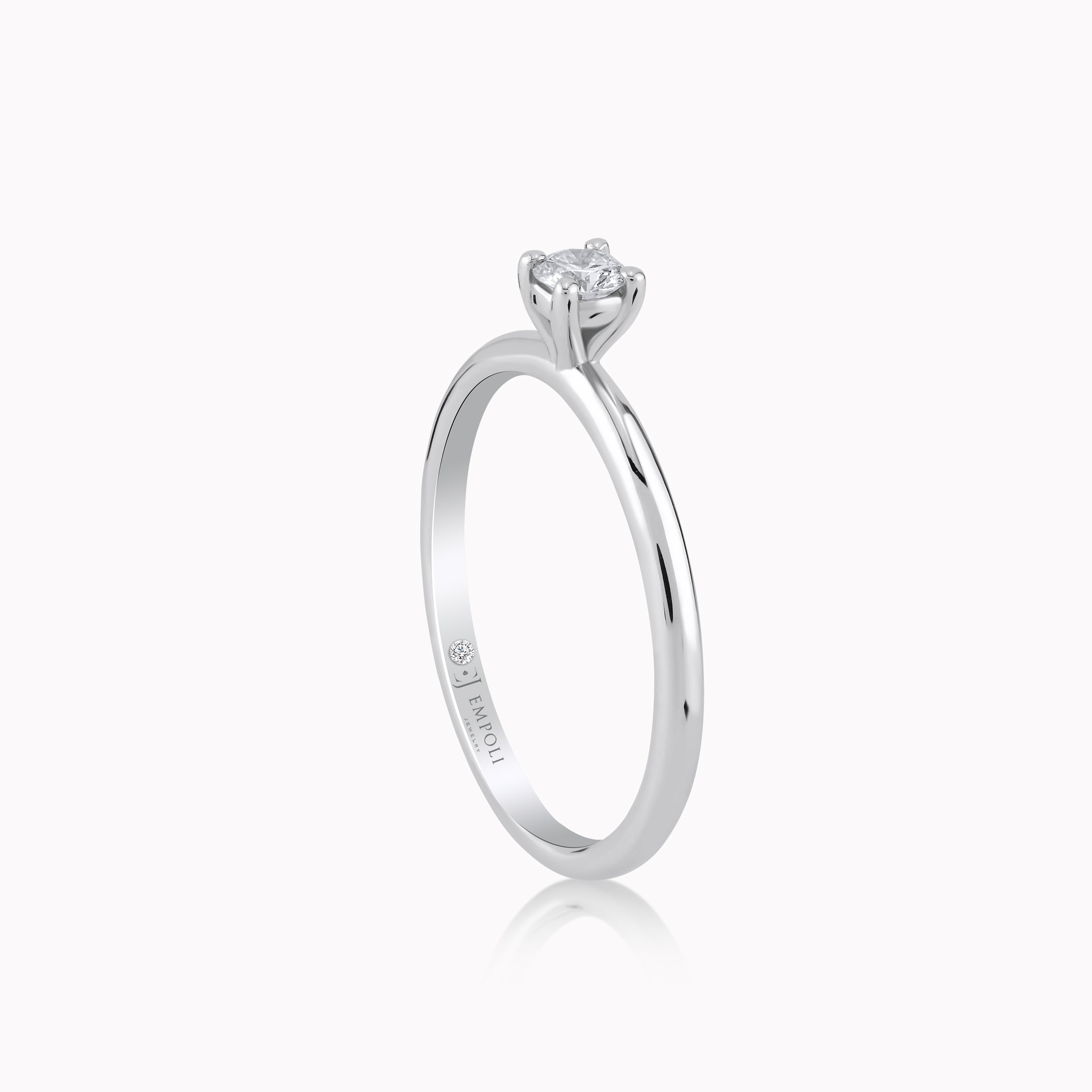 14K White Gold Diamond Ring — 0.16 ct