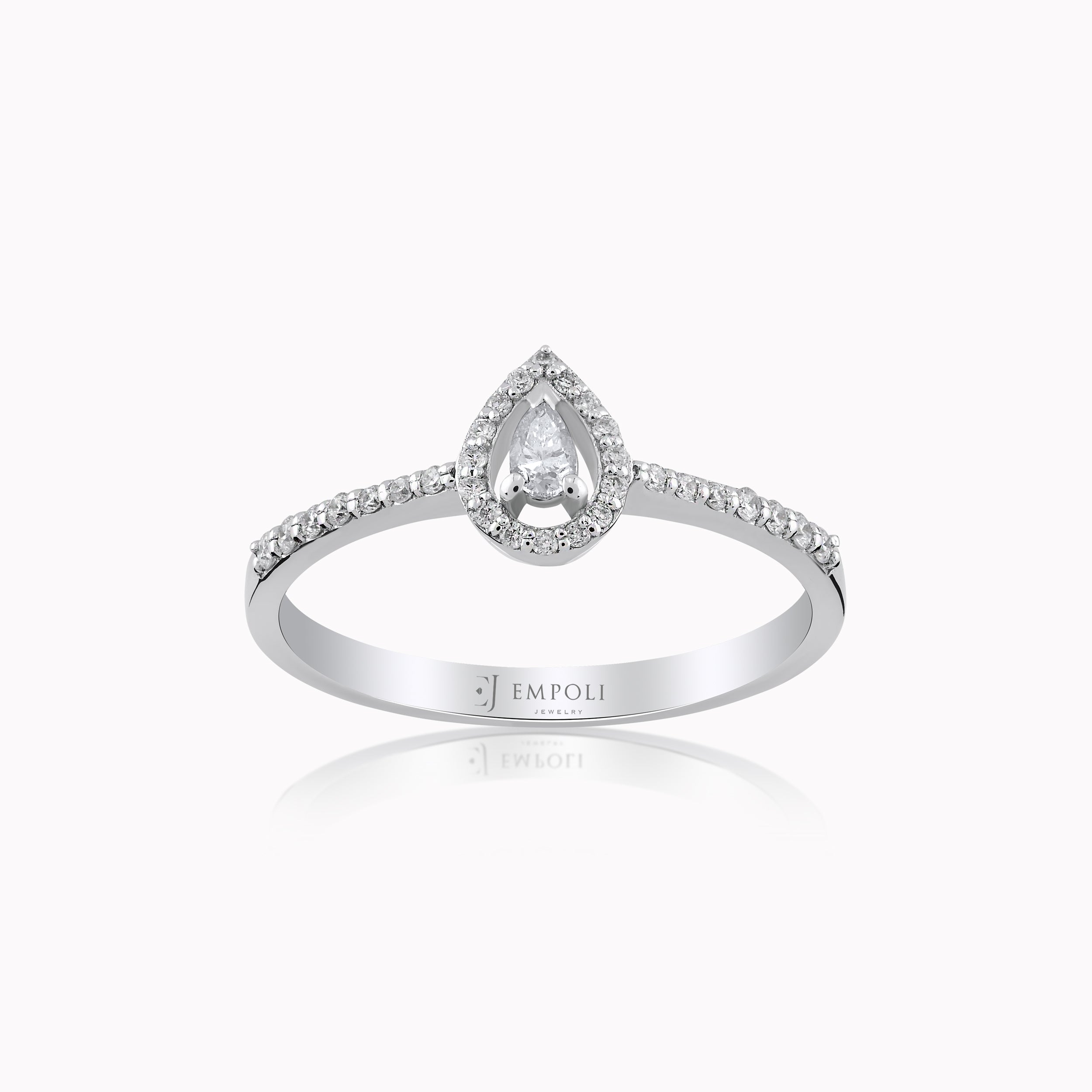 14K White Gold Diamond Ring — 0.22 ct