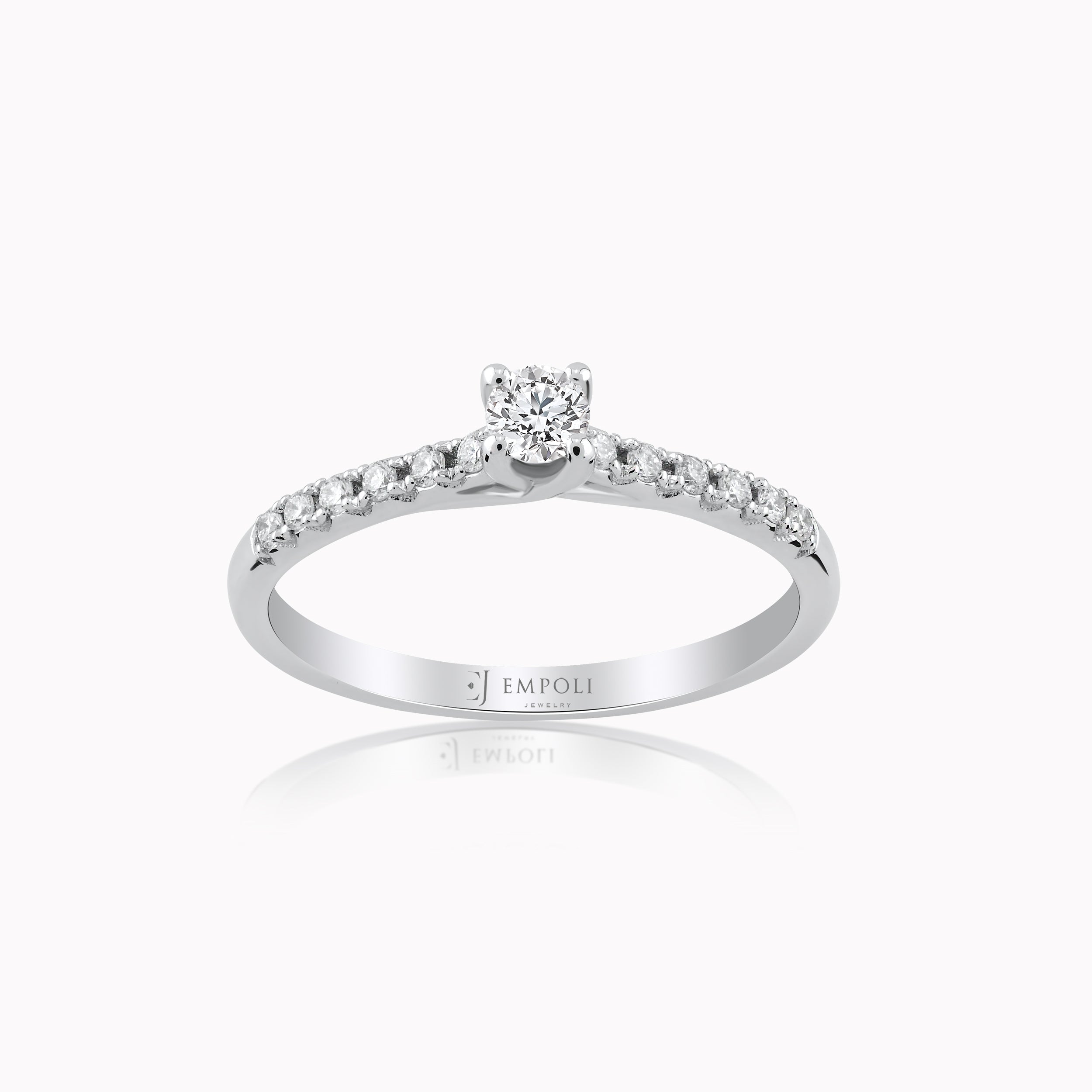 14K White Gold Diamond Ring — 0.26 ct