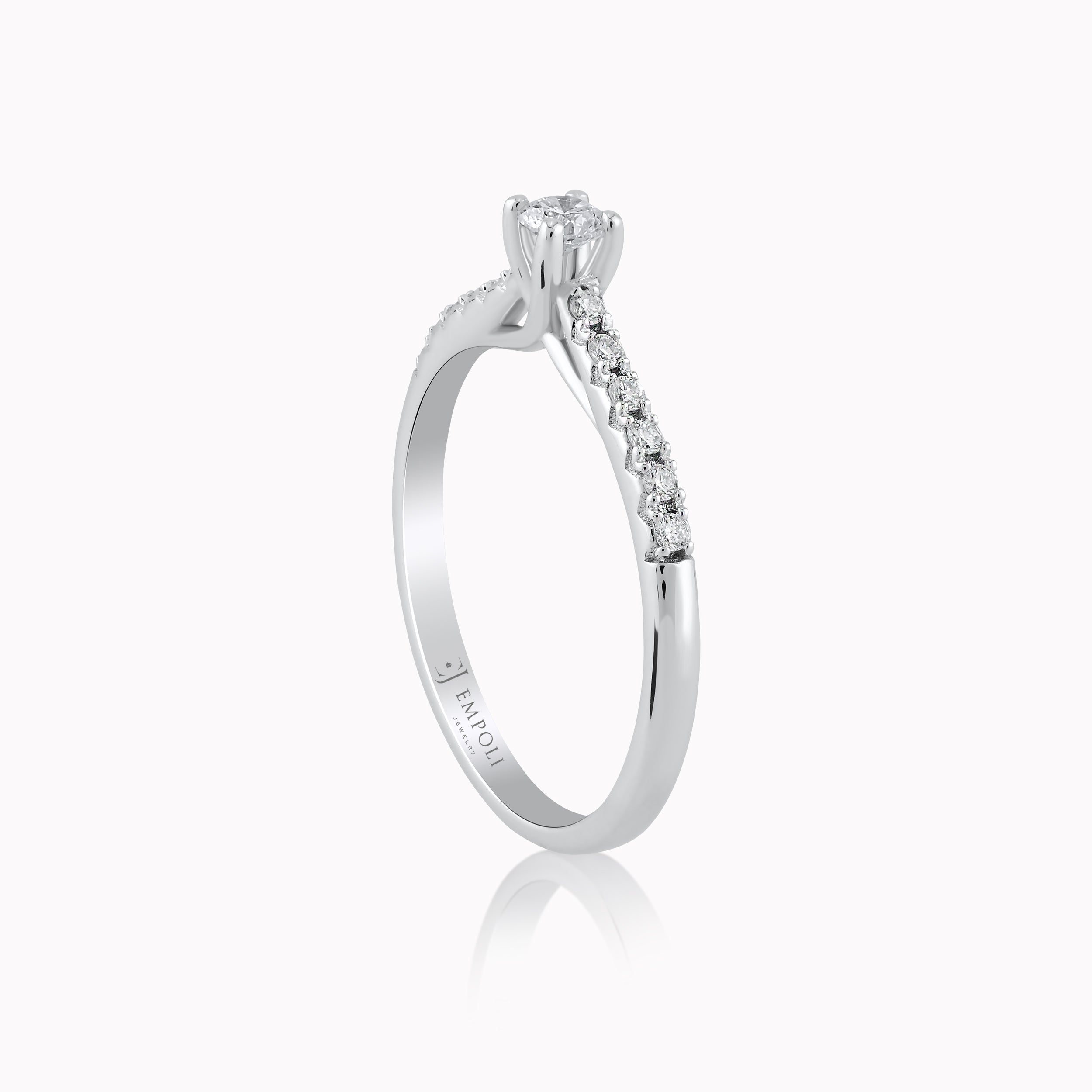 14K White Gold Diamond Ring — 0.26 ct