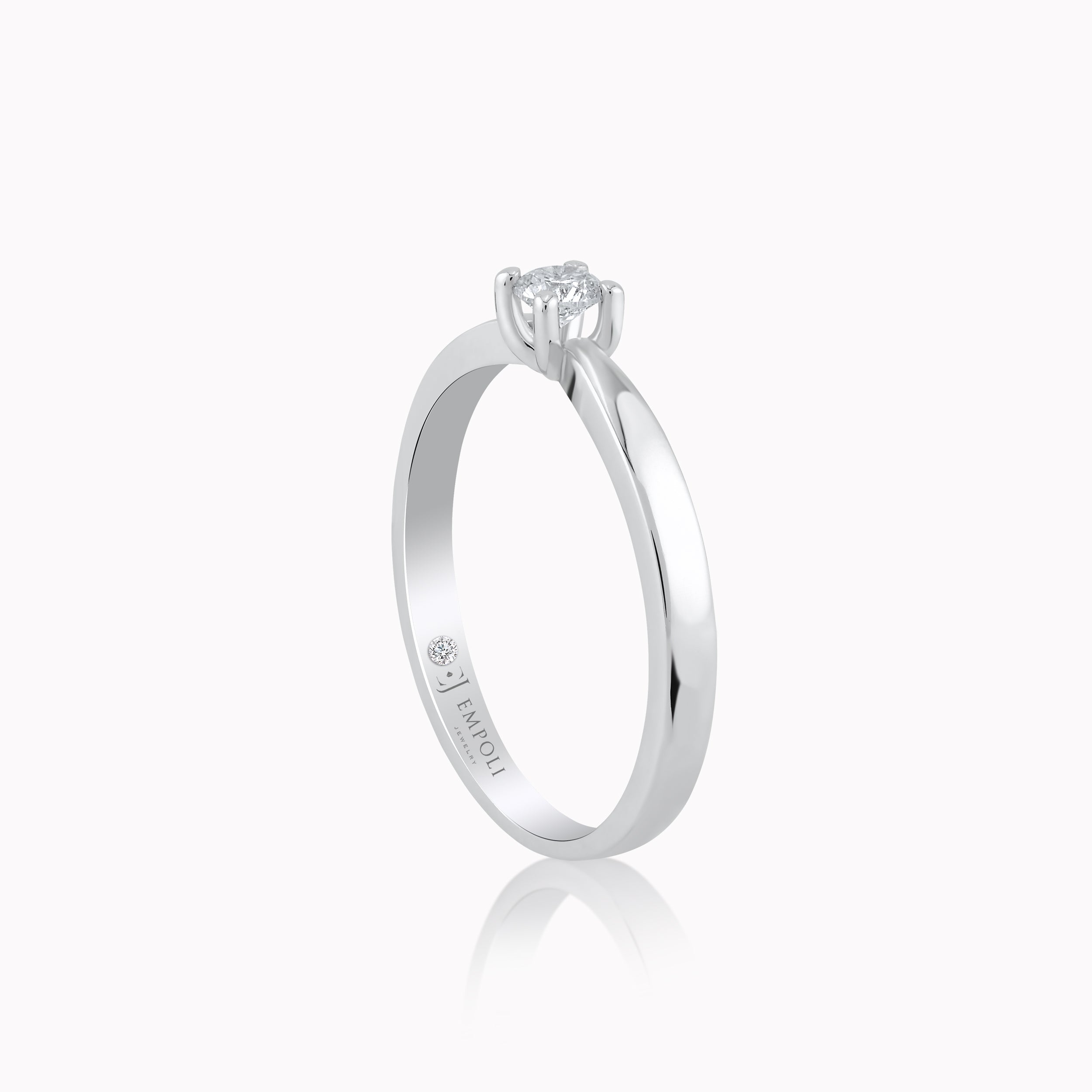 14K White Gold Diamond Ring — 0.16 ct