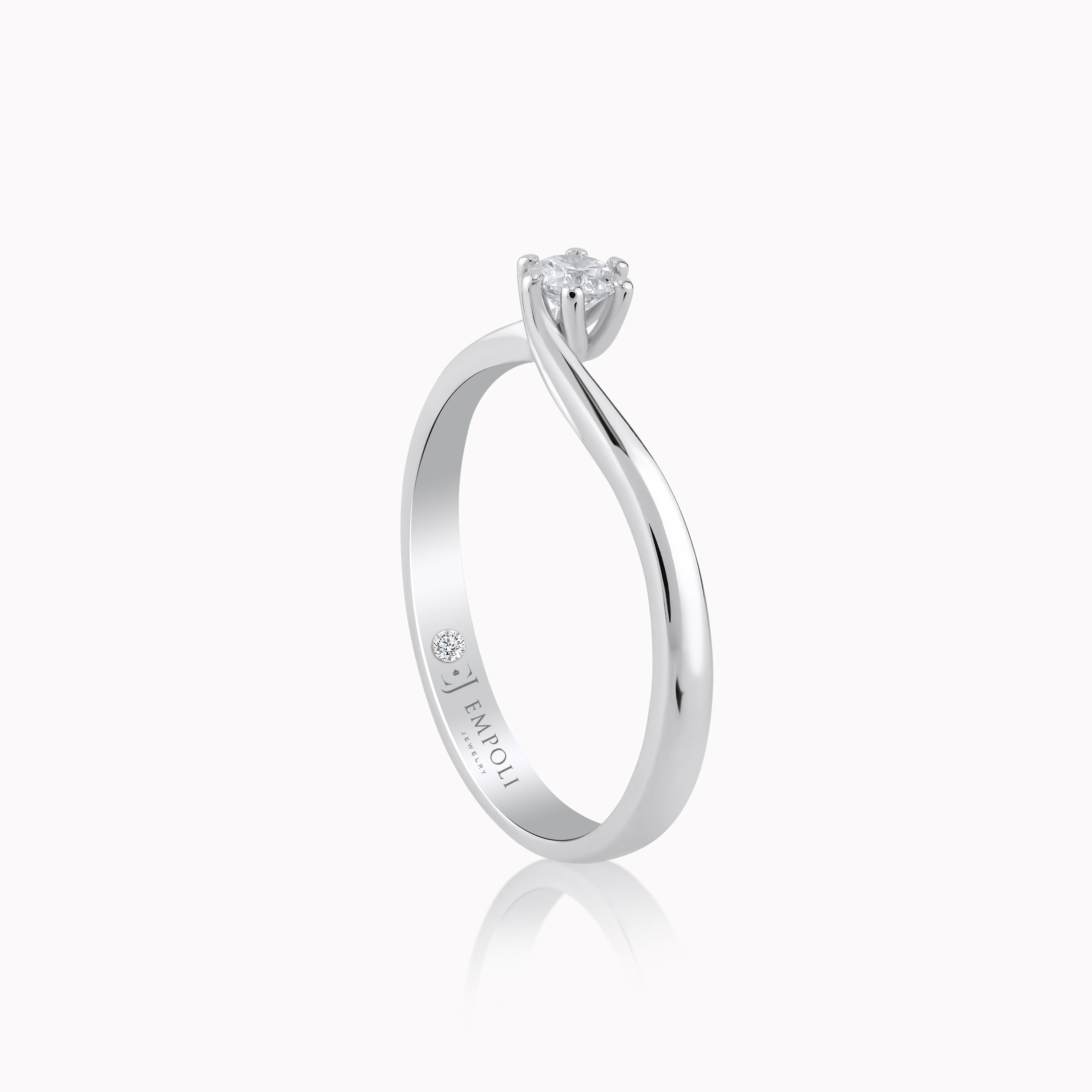 14K White Gold Diamond Ring — 0.16 ct