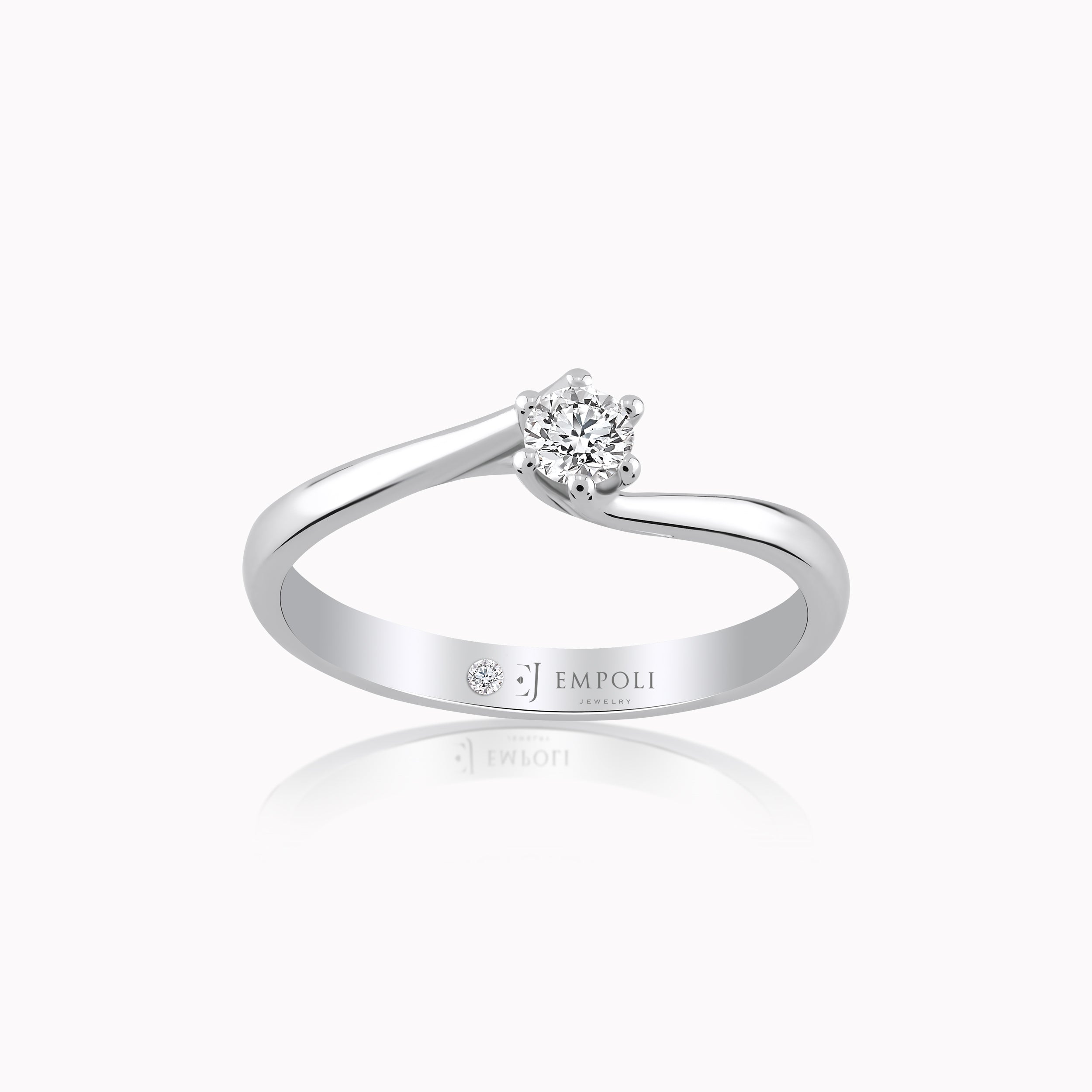 14K White Gold Diamond Ring — 0.16 ct