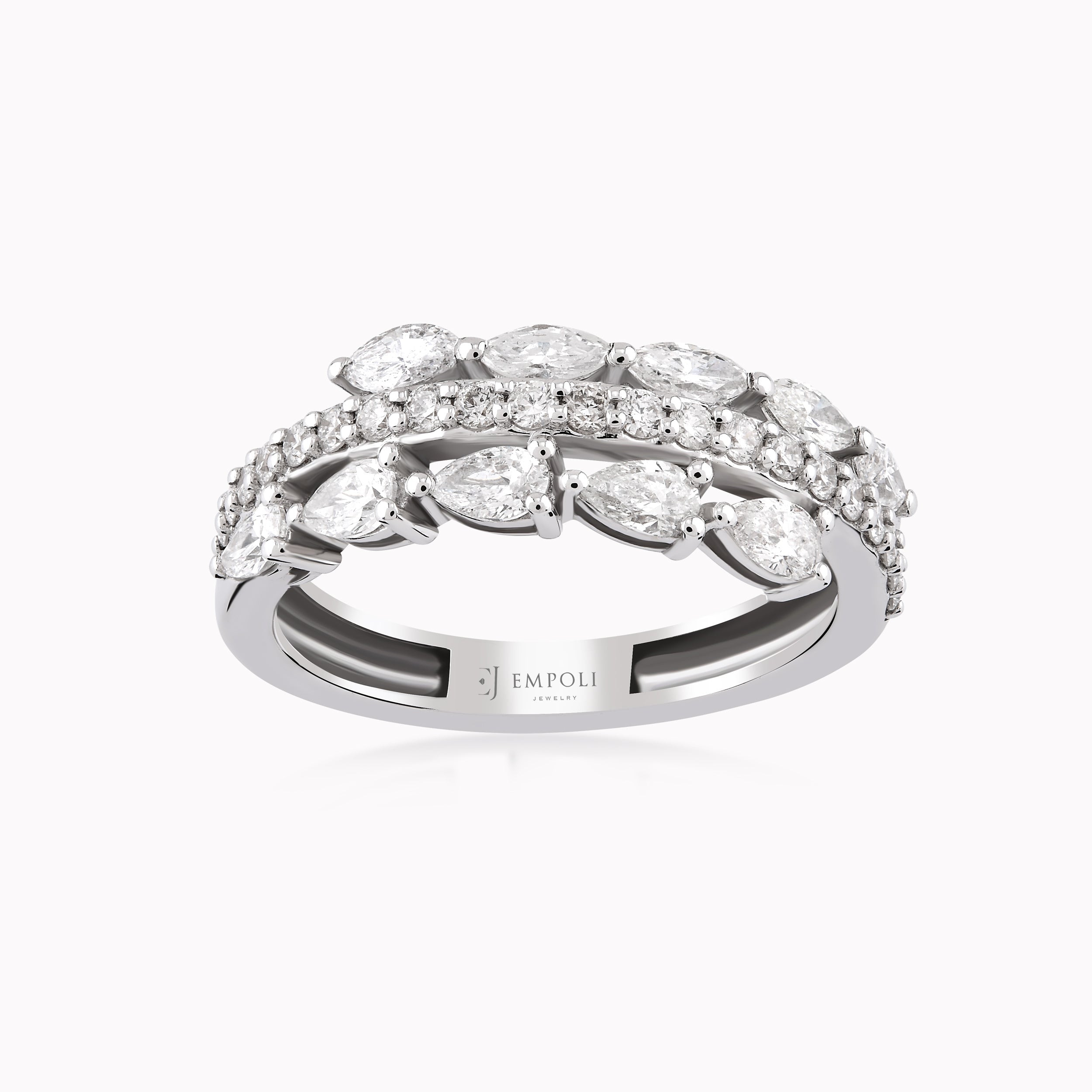 18K White Gold Diamond Ring — 1.09 ct
