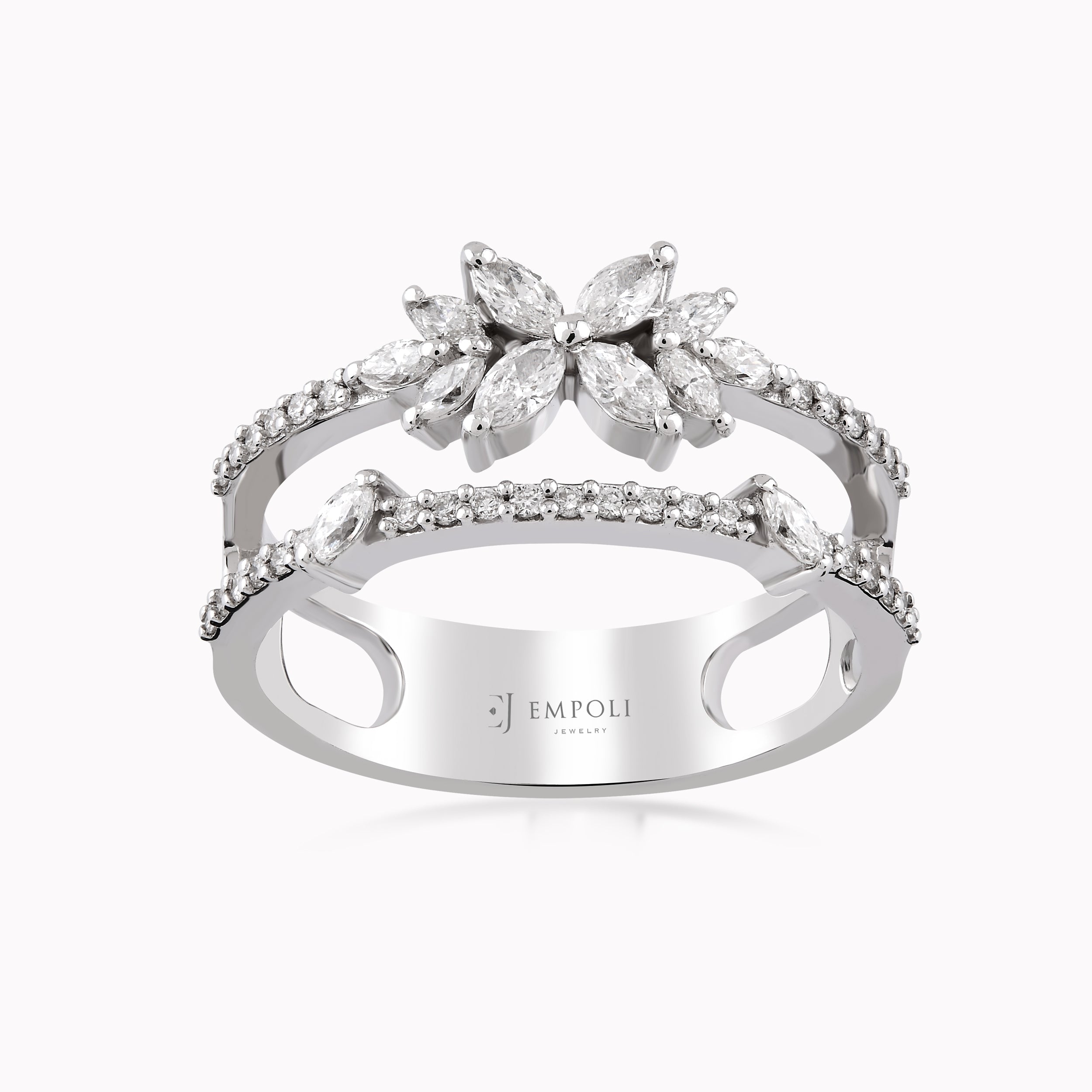 14K White Gold Diamond Ring — 0.49 ct