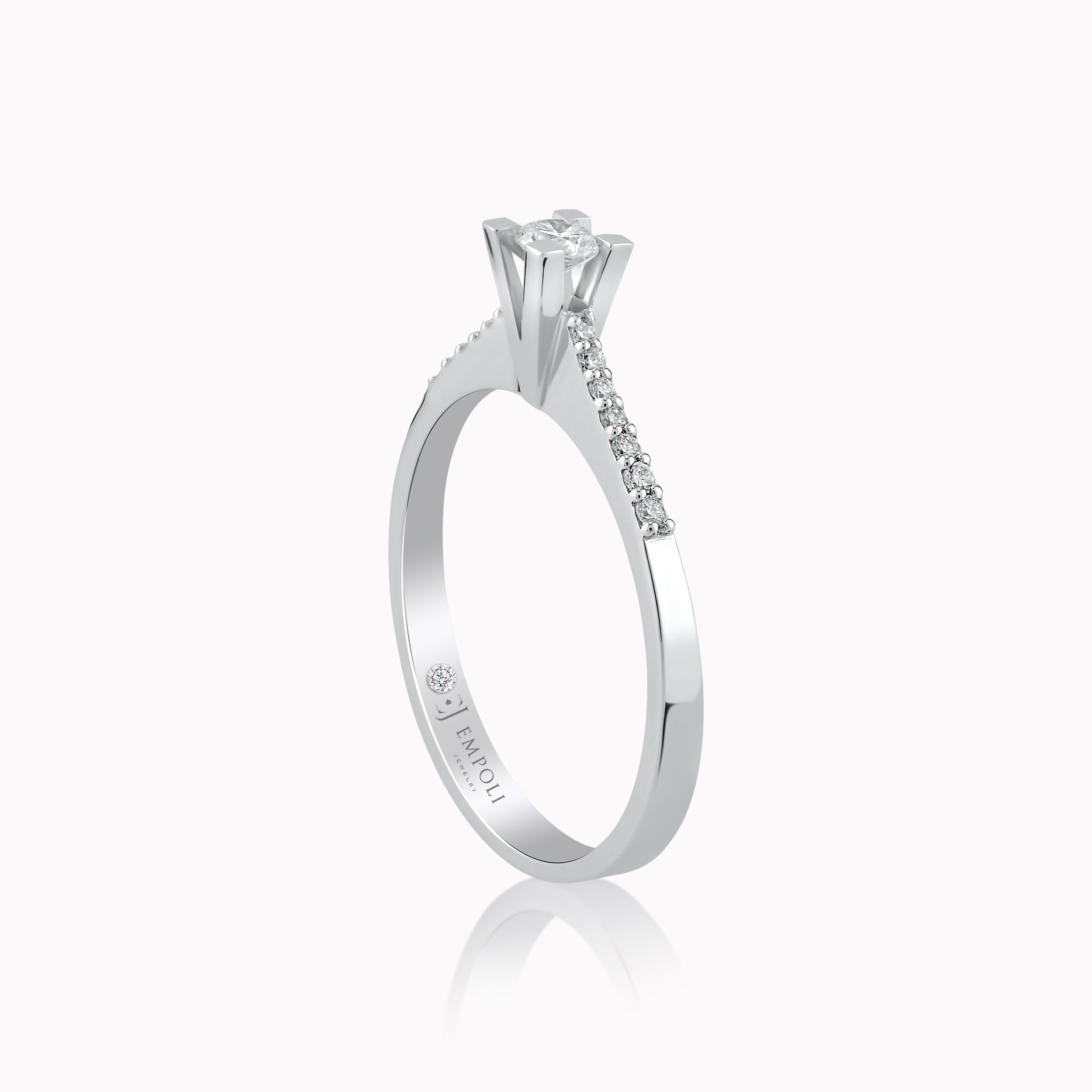14K White Gold Diamond Ring — 0.20 ct