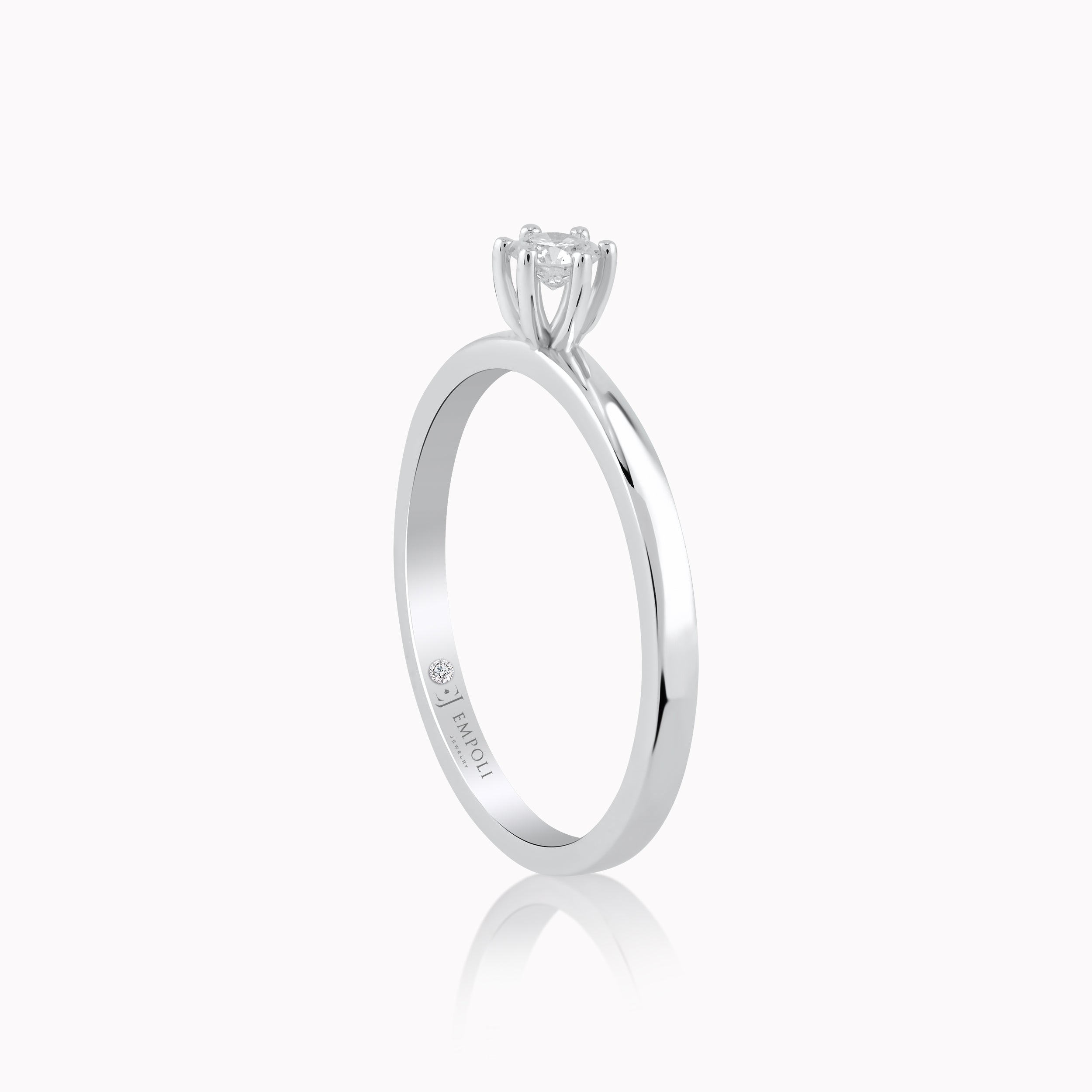 14K White Gold Diamond Ring — 0.13 ct