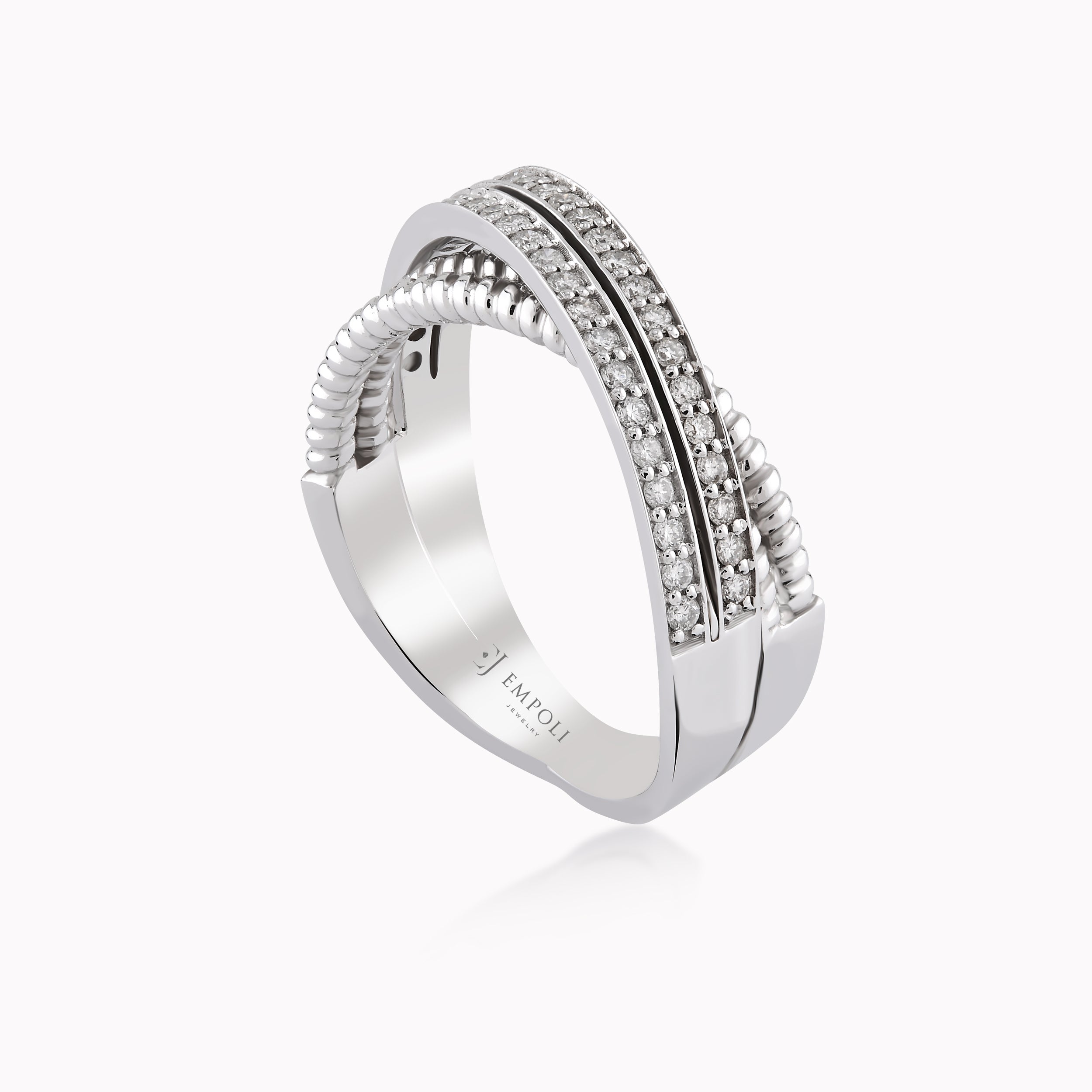 18K White Gold Diamond Ring — 0.37 ct