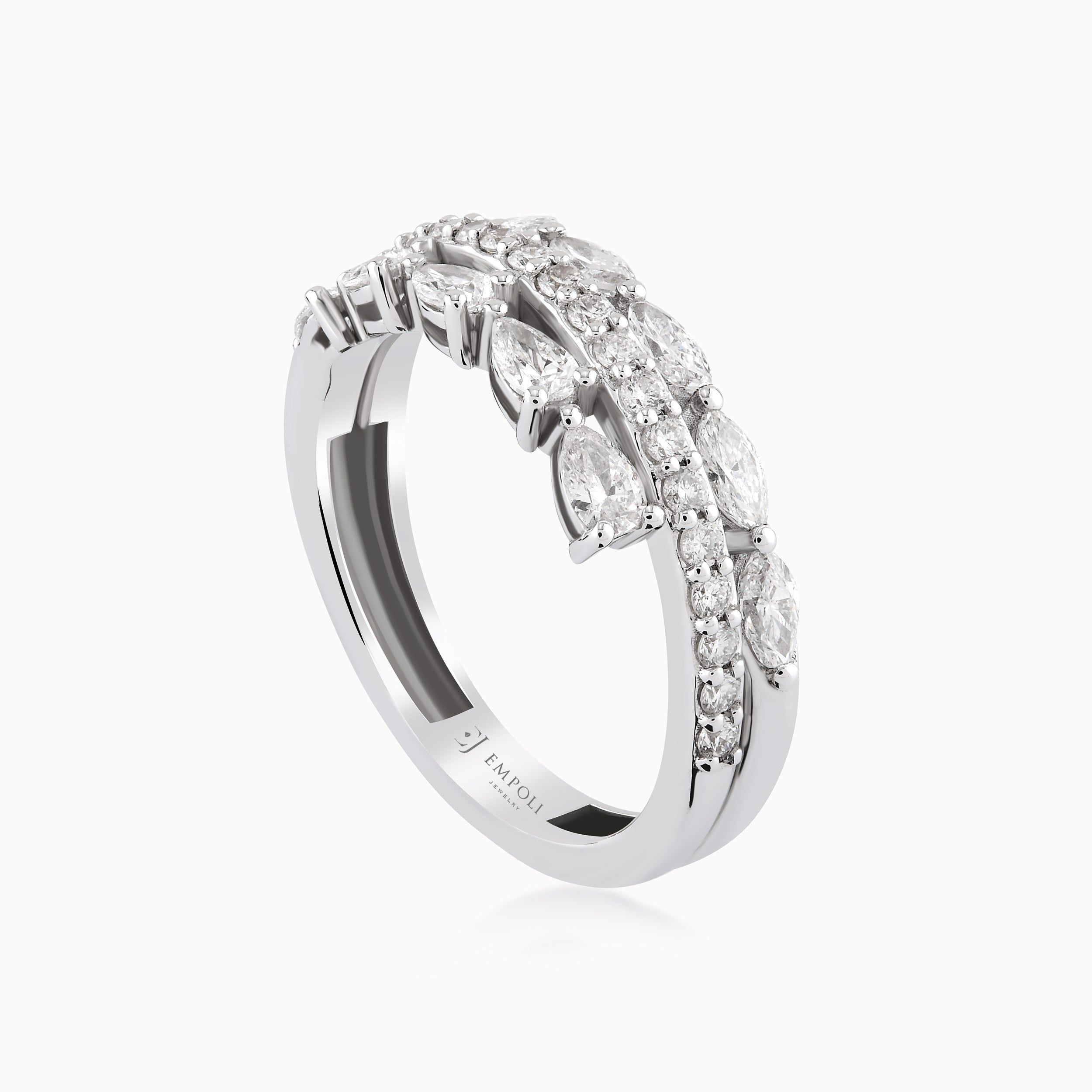 18K White Gold Diamond Ring — 1.09 ct