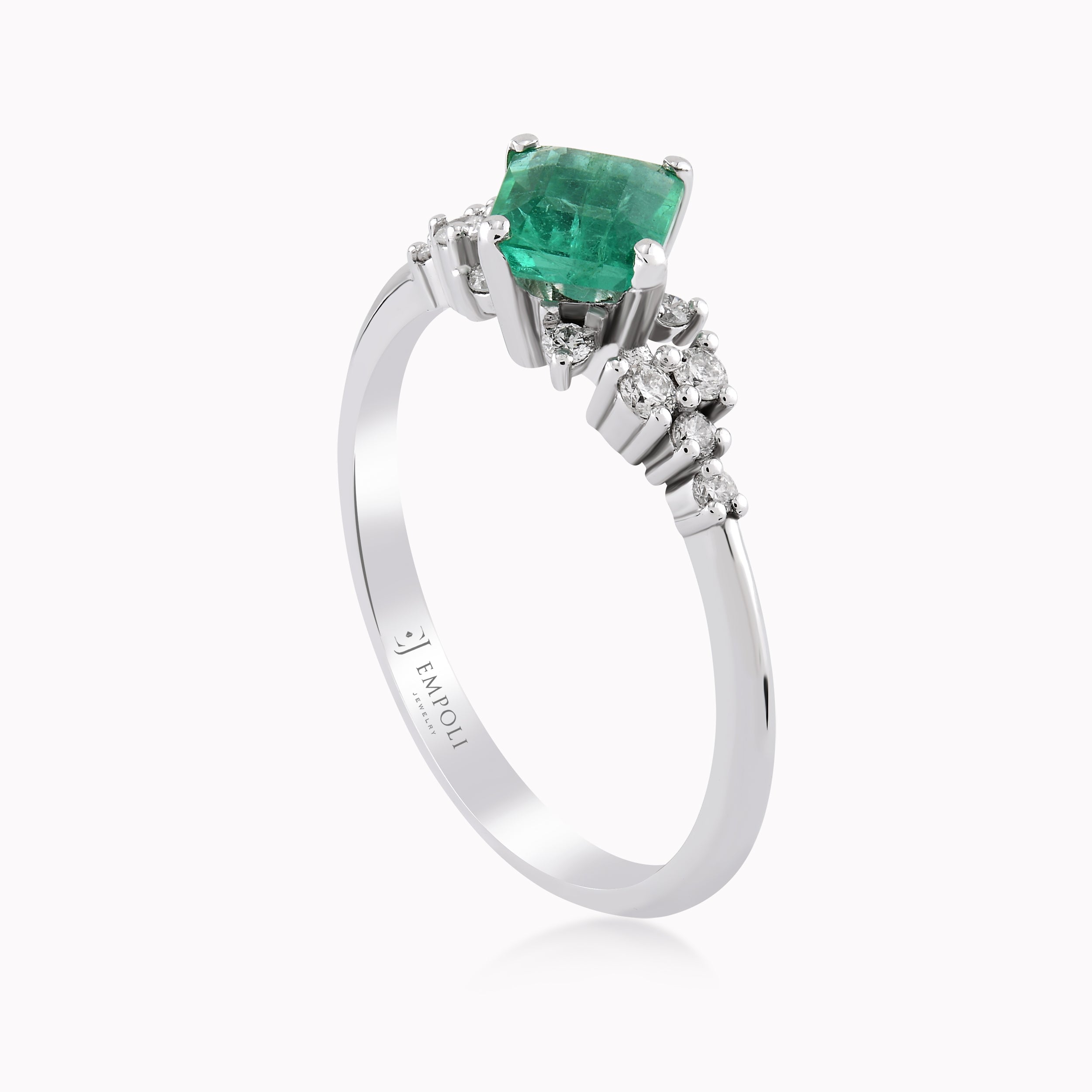 14K White Gold Diamond Ring — 0.12 ct