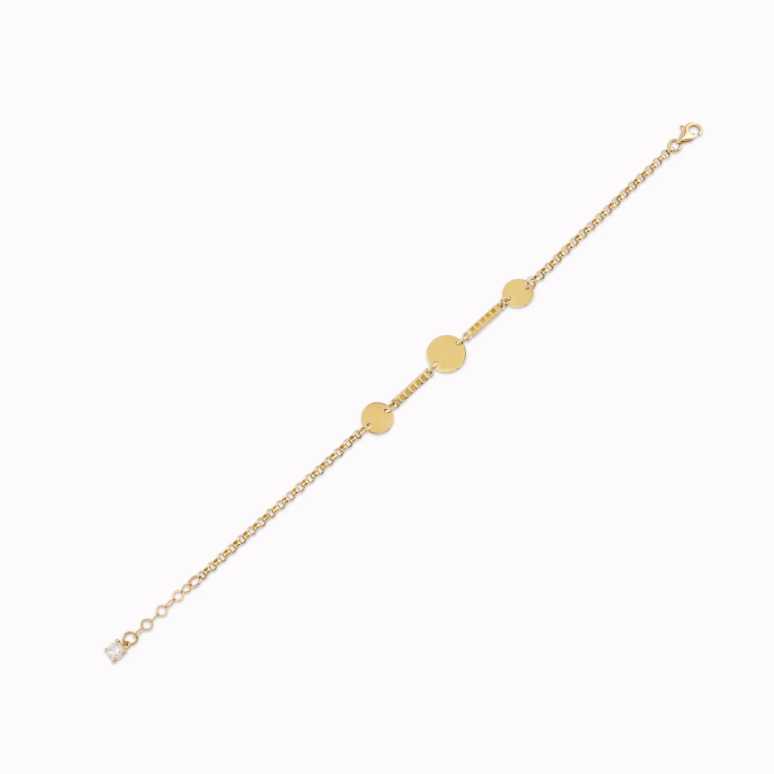 14K Yellow Gold Coin Bracelet