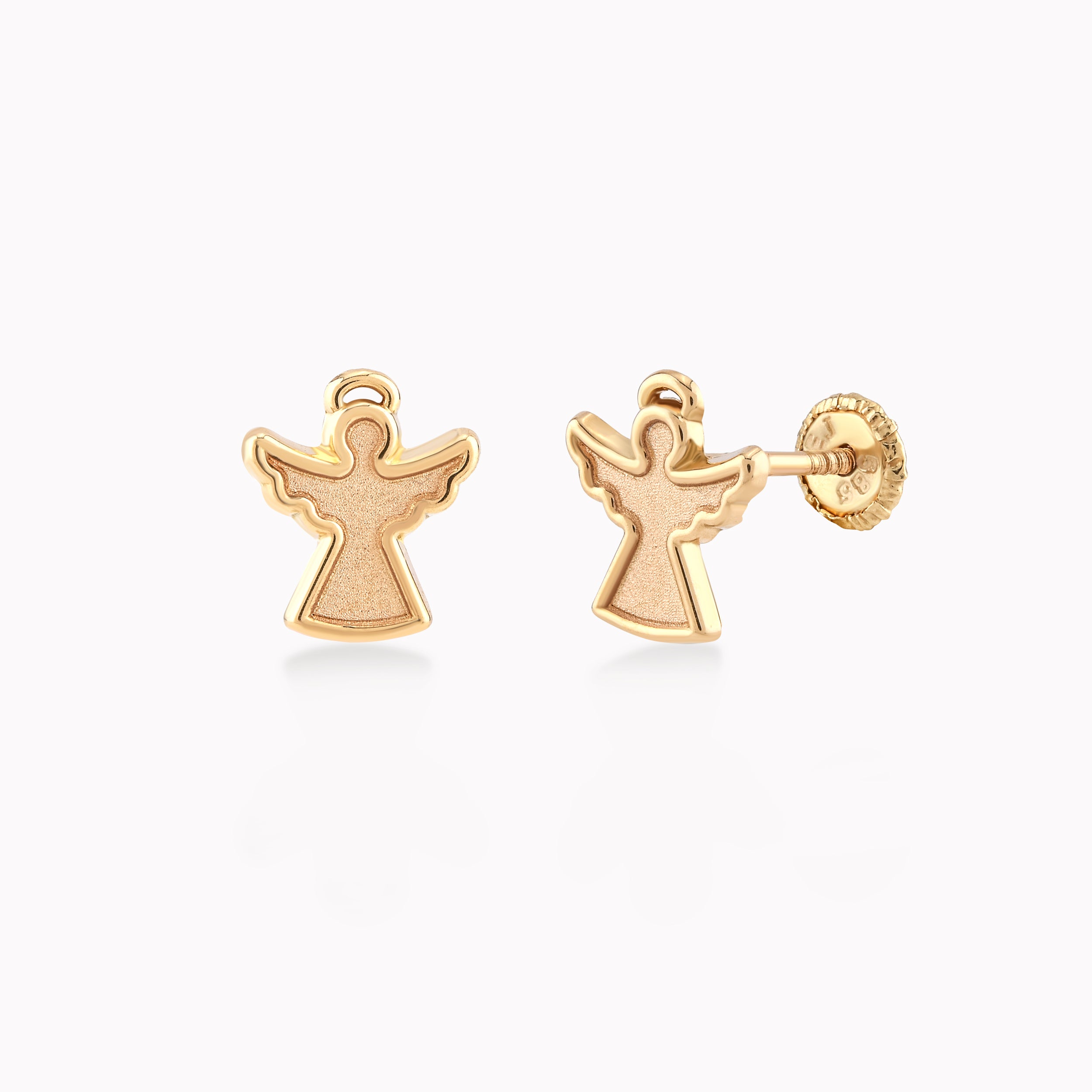 14K Yellow Gold Protection Earrings