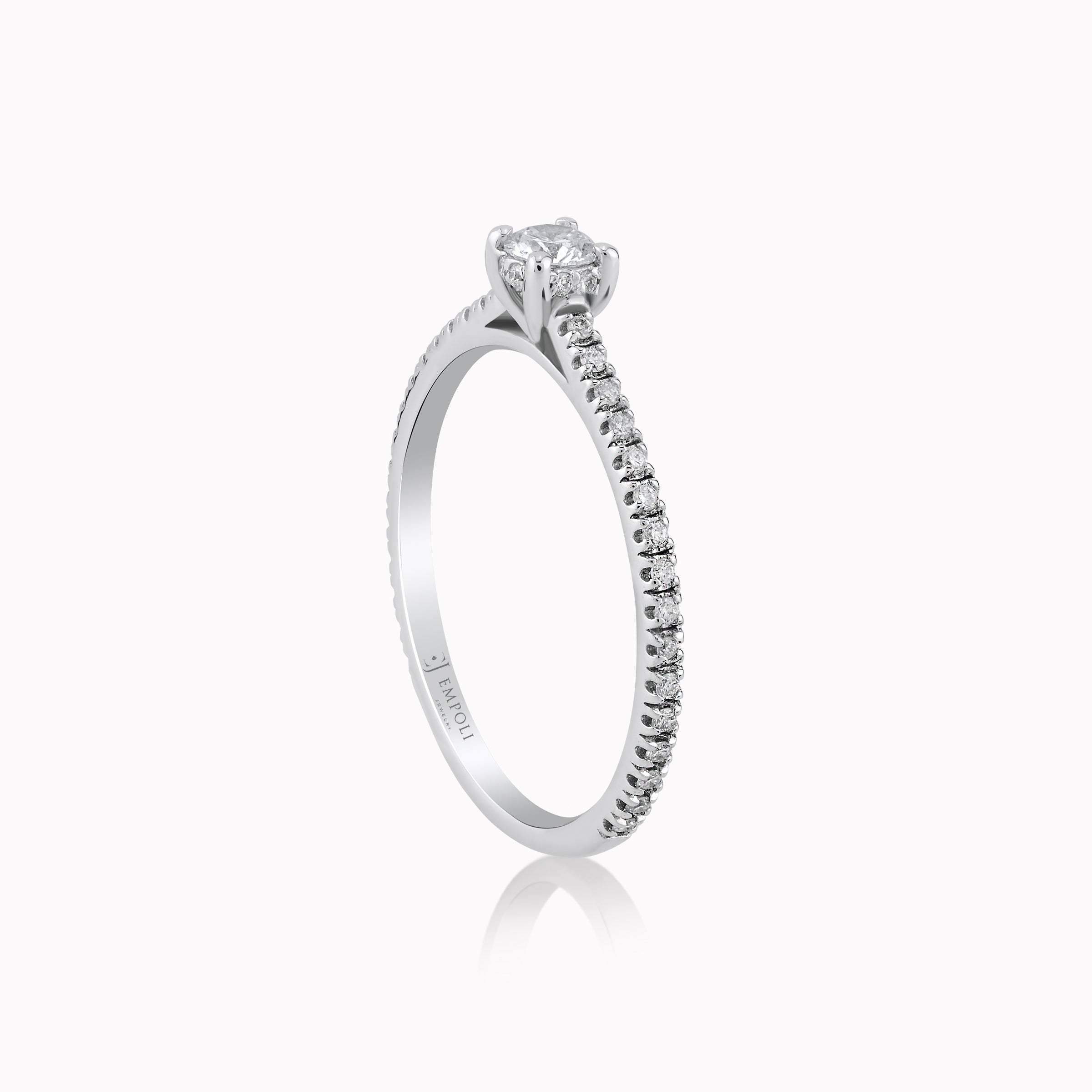 14K White Gold Diamond Ring — 0.27 ct