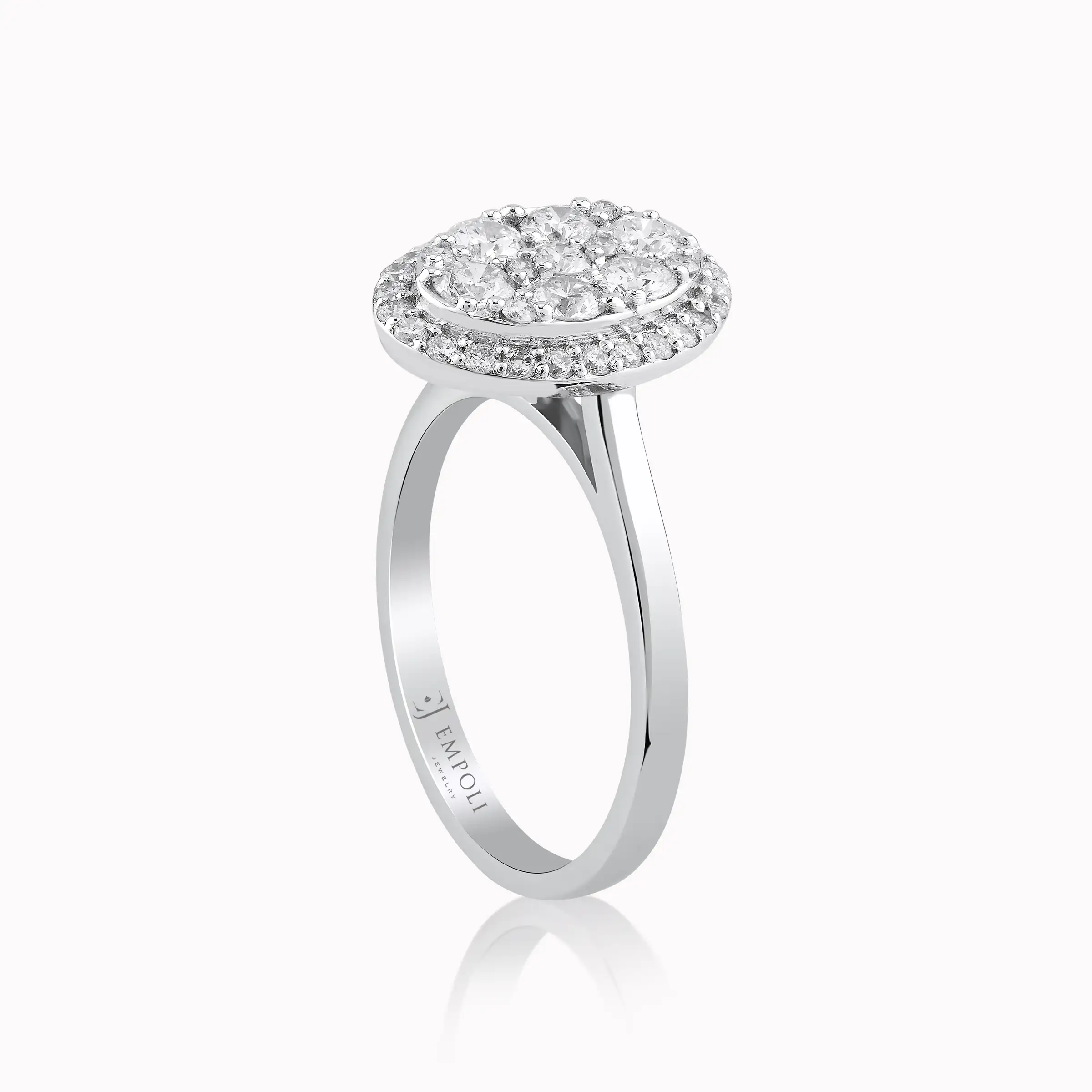 14K White Gold Diamond Ring — 0.57 ct