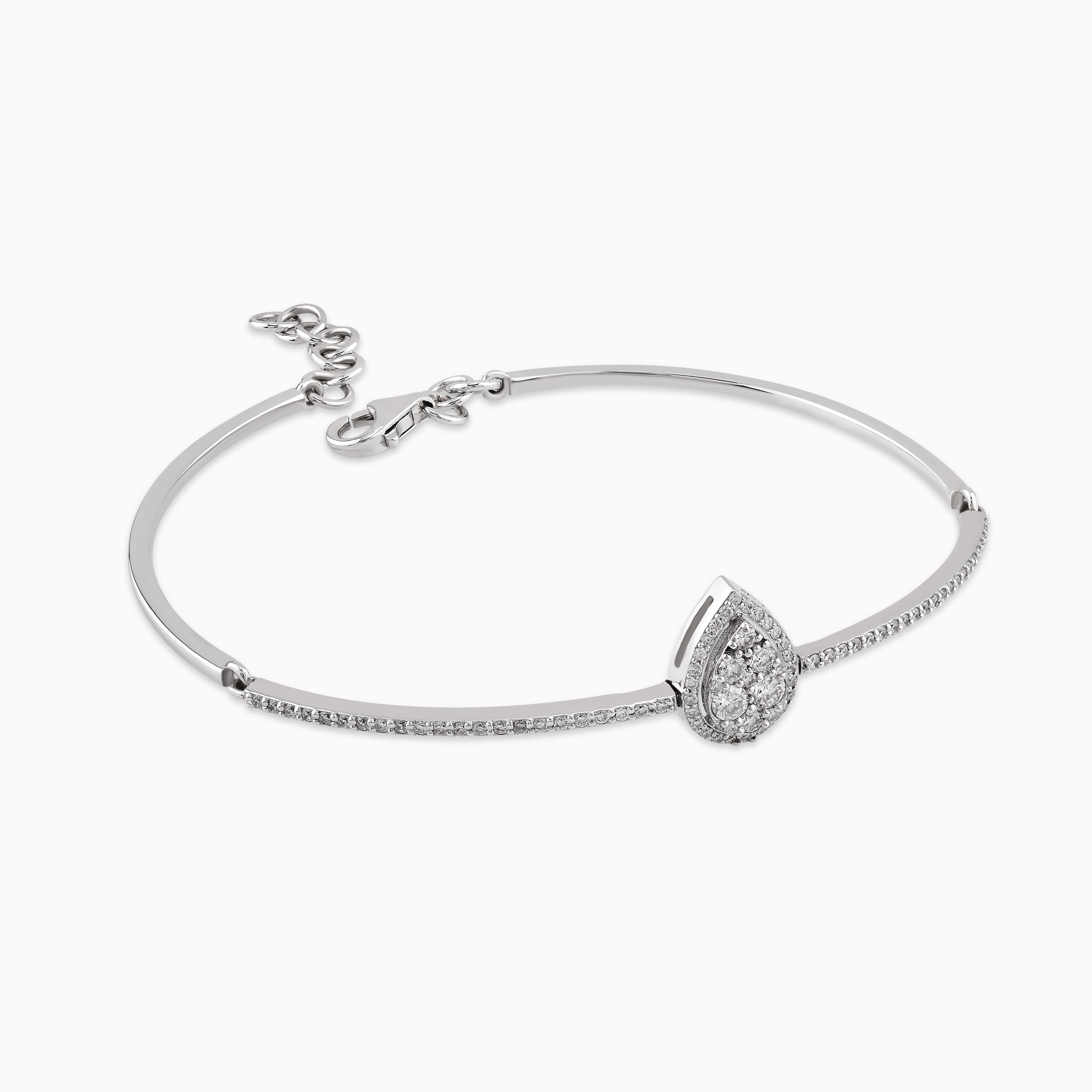 14K White Gold Diamond Bracelet — 0.44 ct