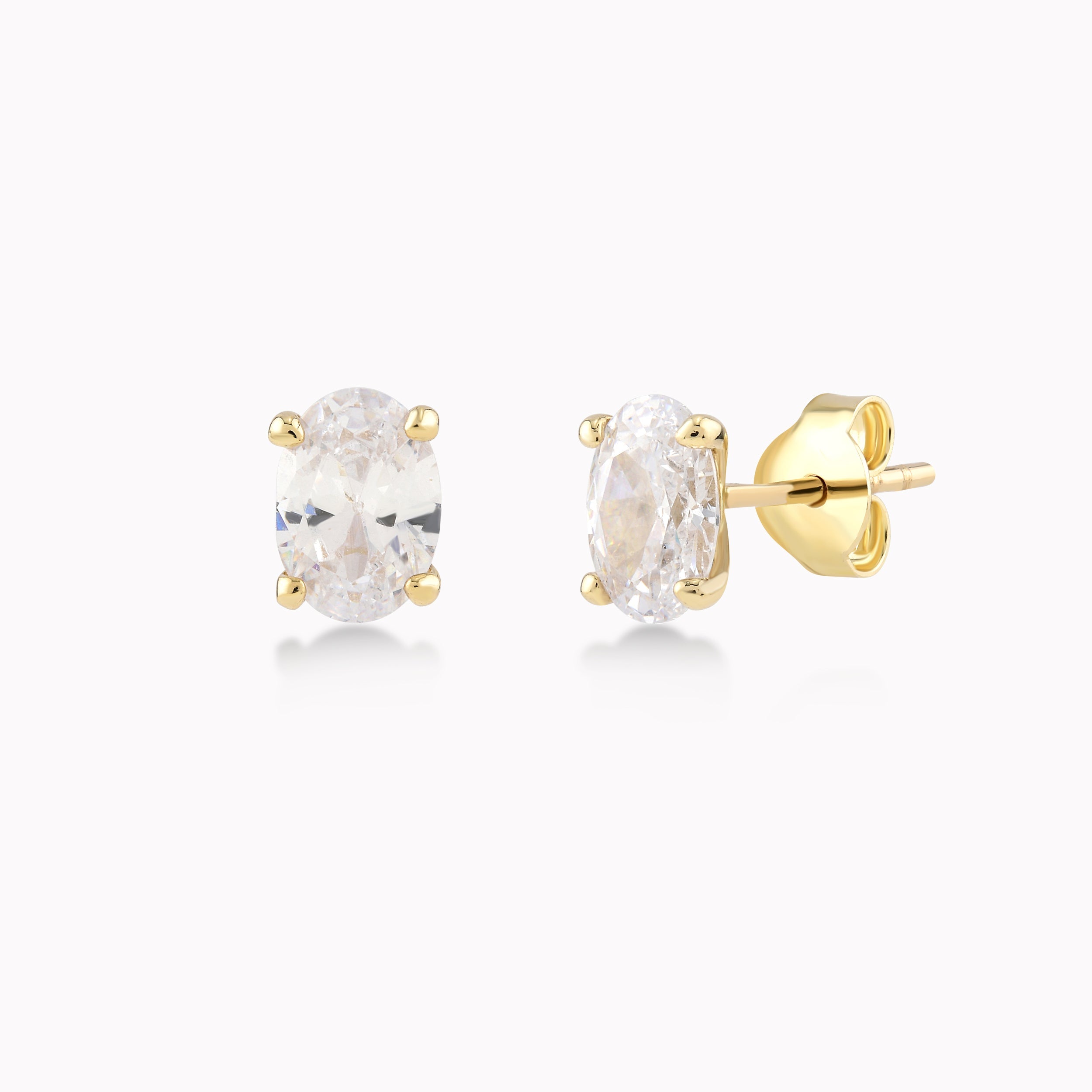 14K Yellow Gold Cubic Zirconia Earrings