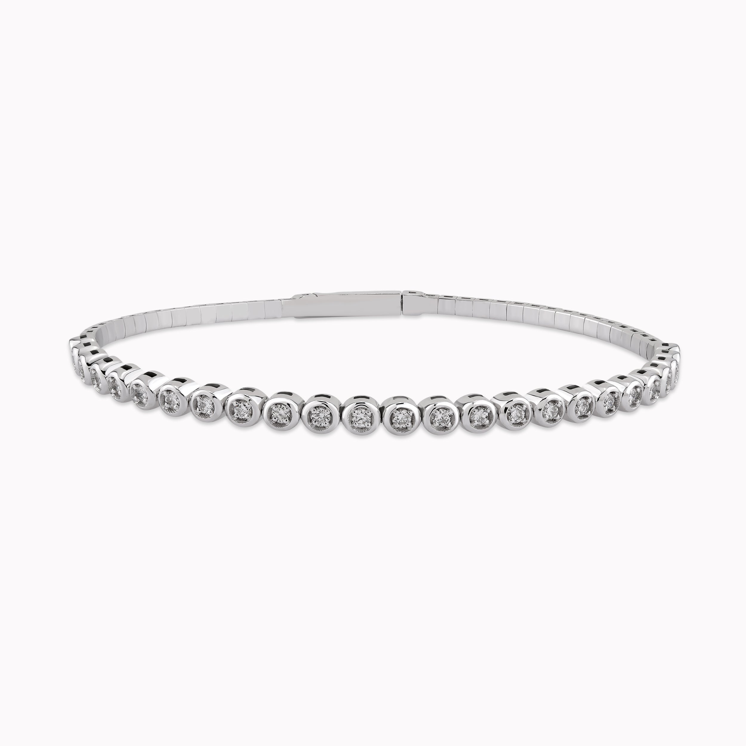 14K White Gold Diamond Tennis Bracelet — 0.50 ct