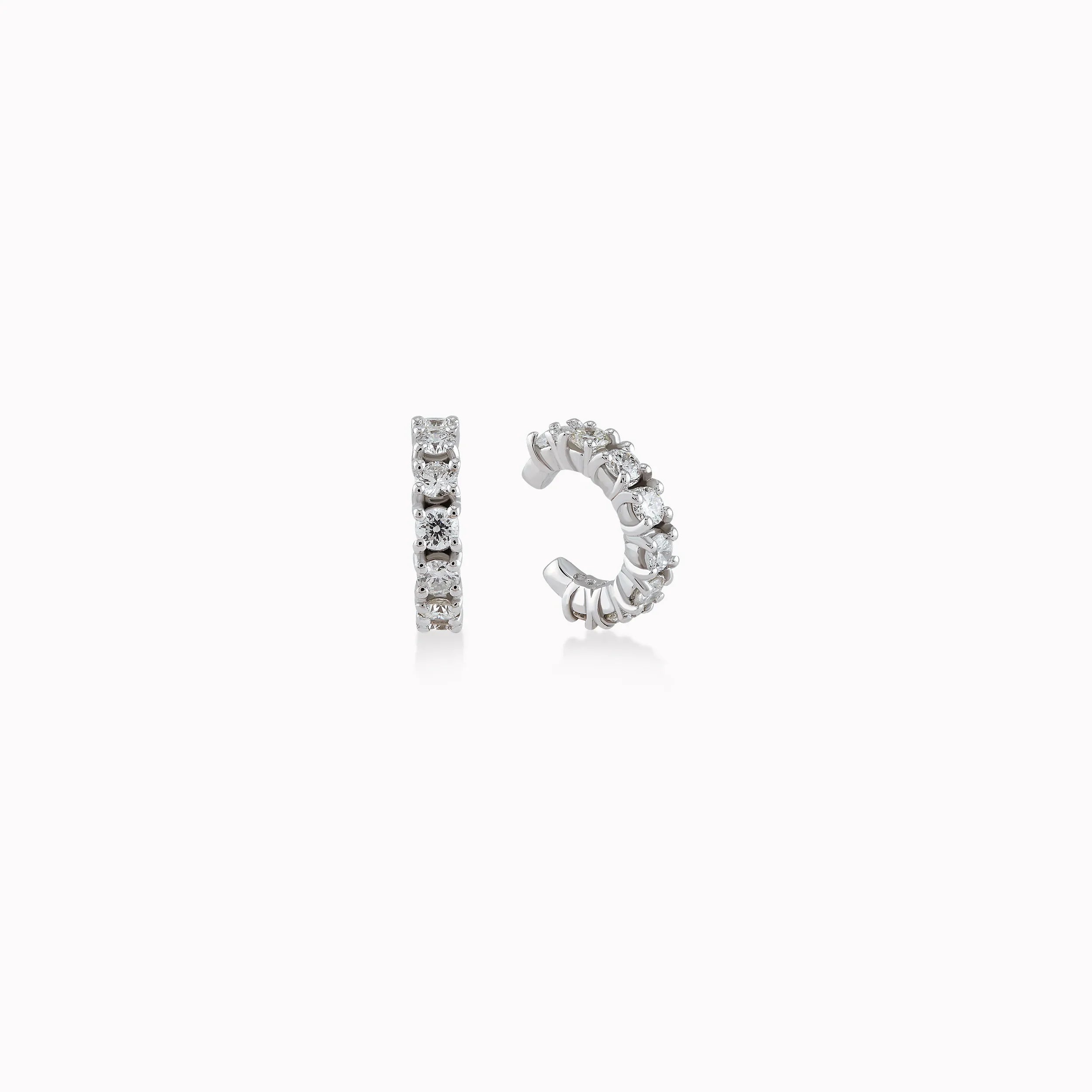 Cercei aur alb 18k cu diamante 0.51ct