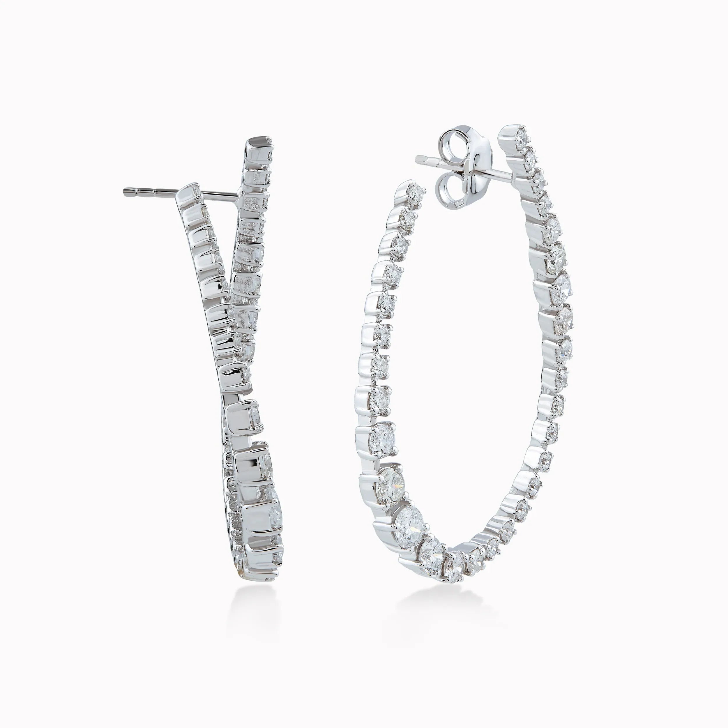 Cercei aur alb 18k cu diamante 3.01ct