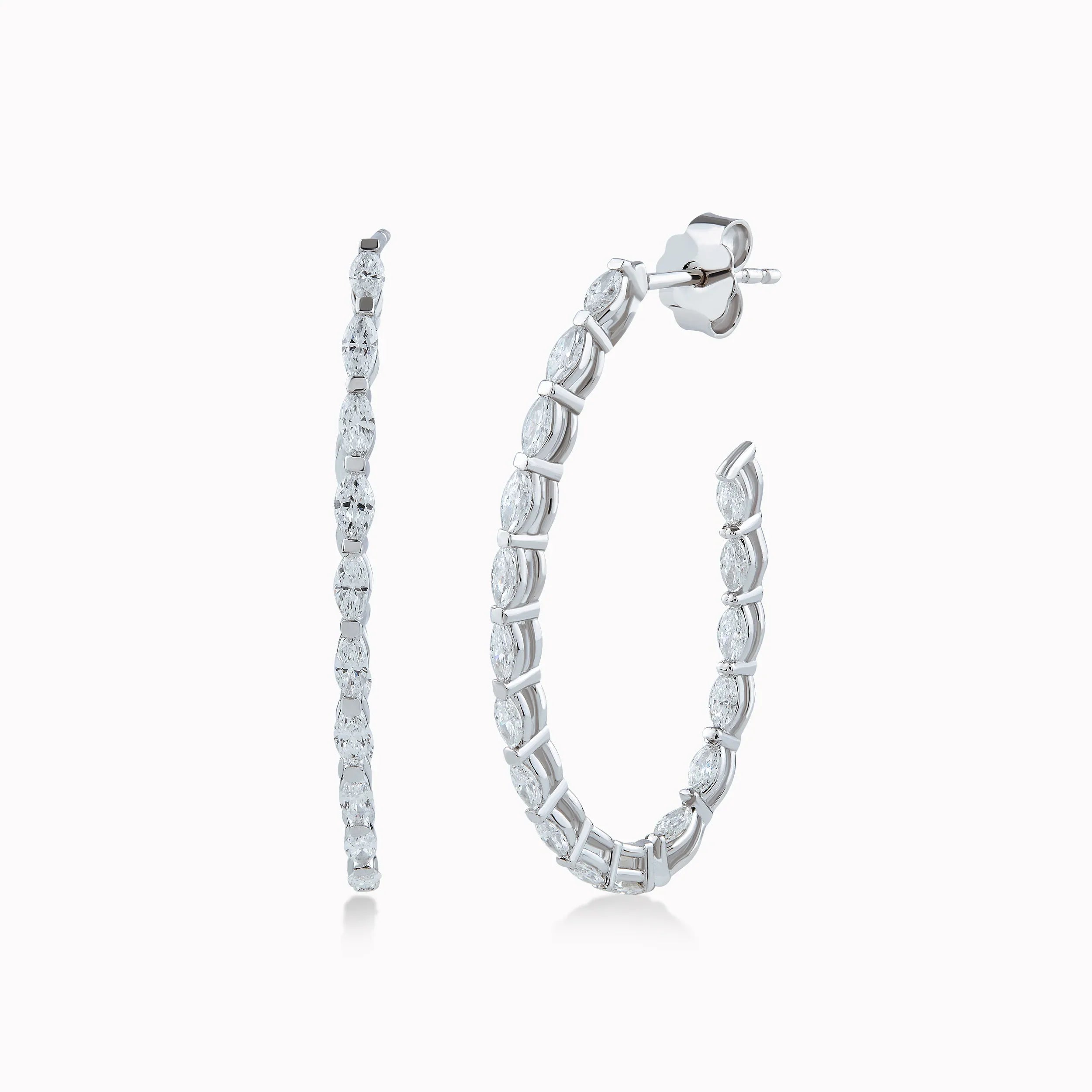 Cercei aur alb 18k cu diamante 1.35ct