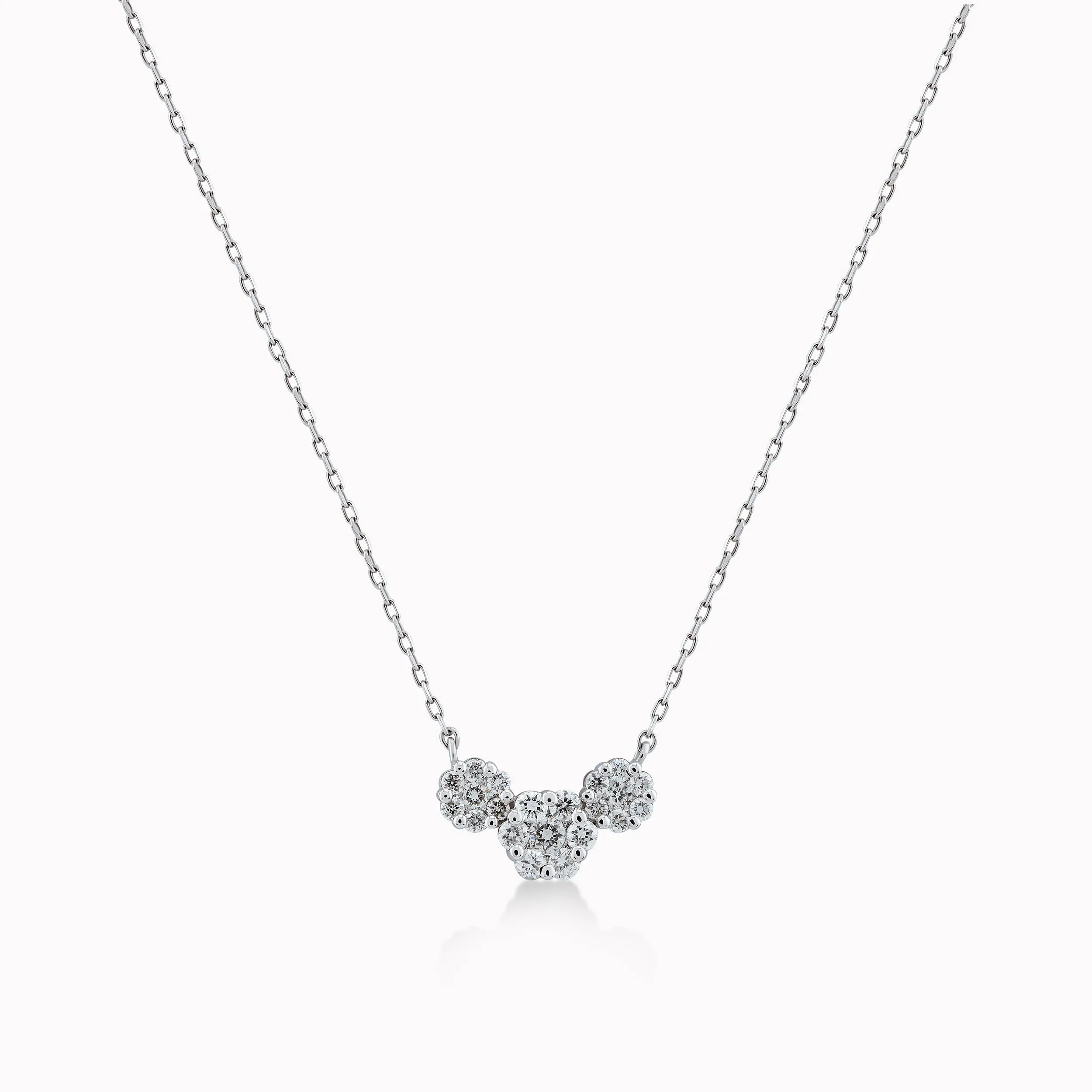 14K White Gold Diamond Pendant Necklace — 0.36 ct
