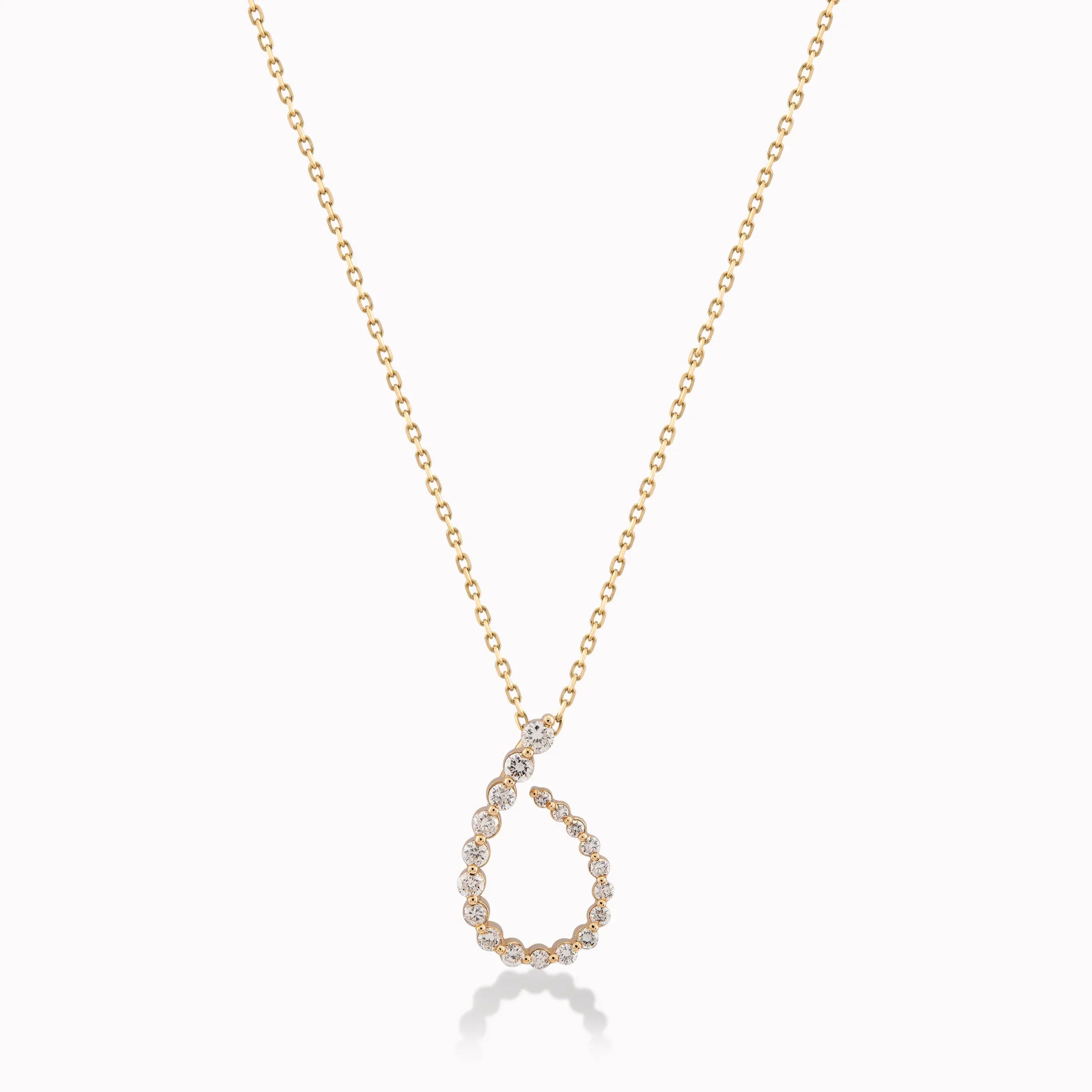 14K Yellow Gold Diamond Pendant Necklace — 0.20 ct