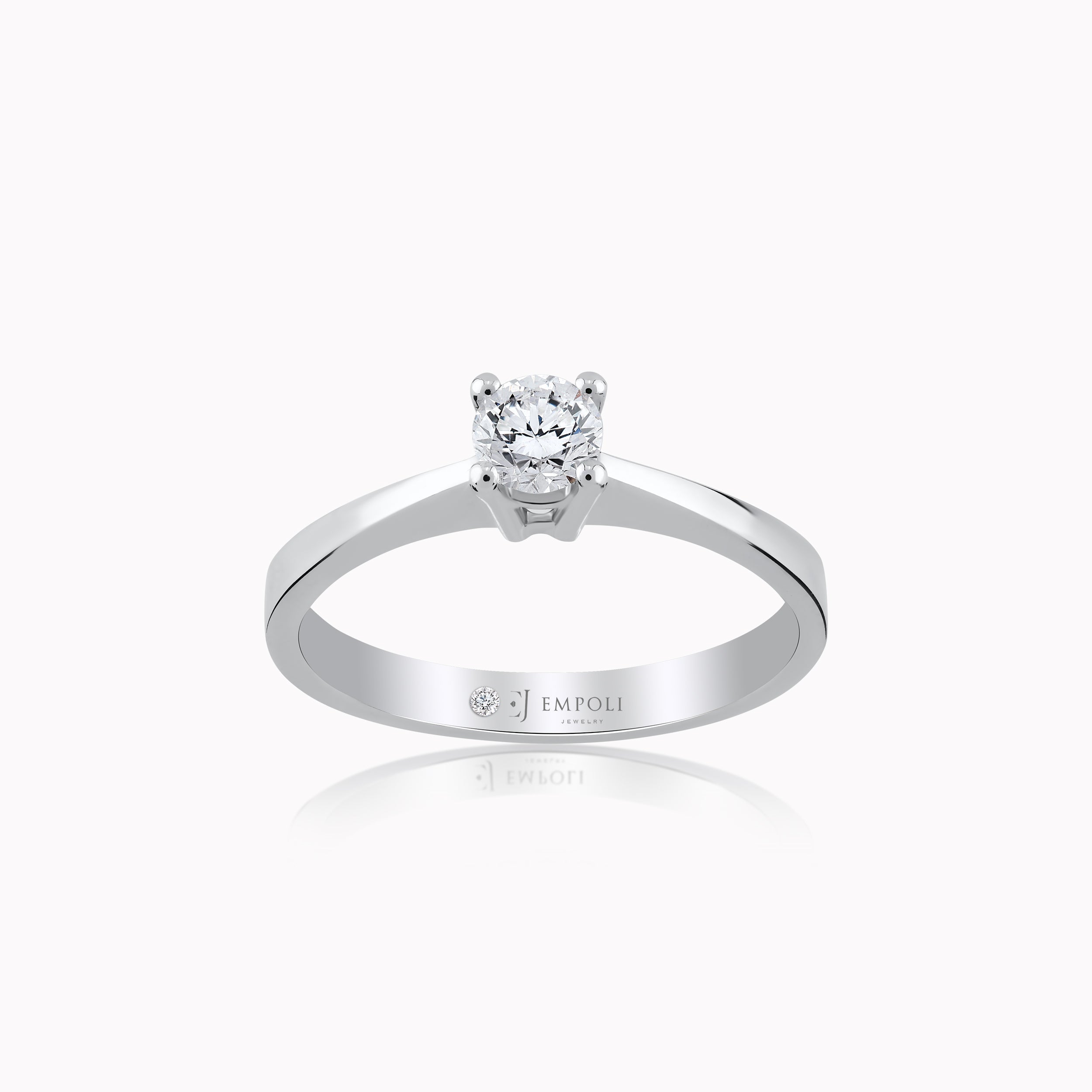 14K White Gold Diamond Ring — 0.35 ct