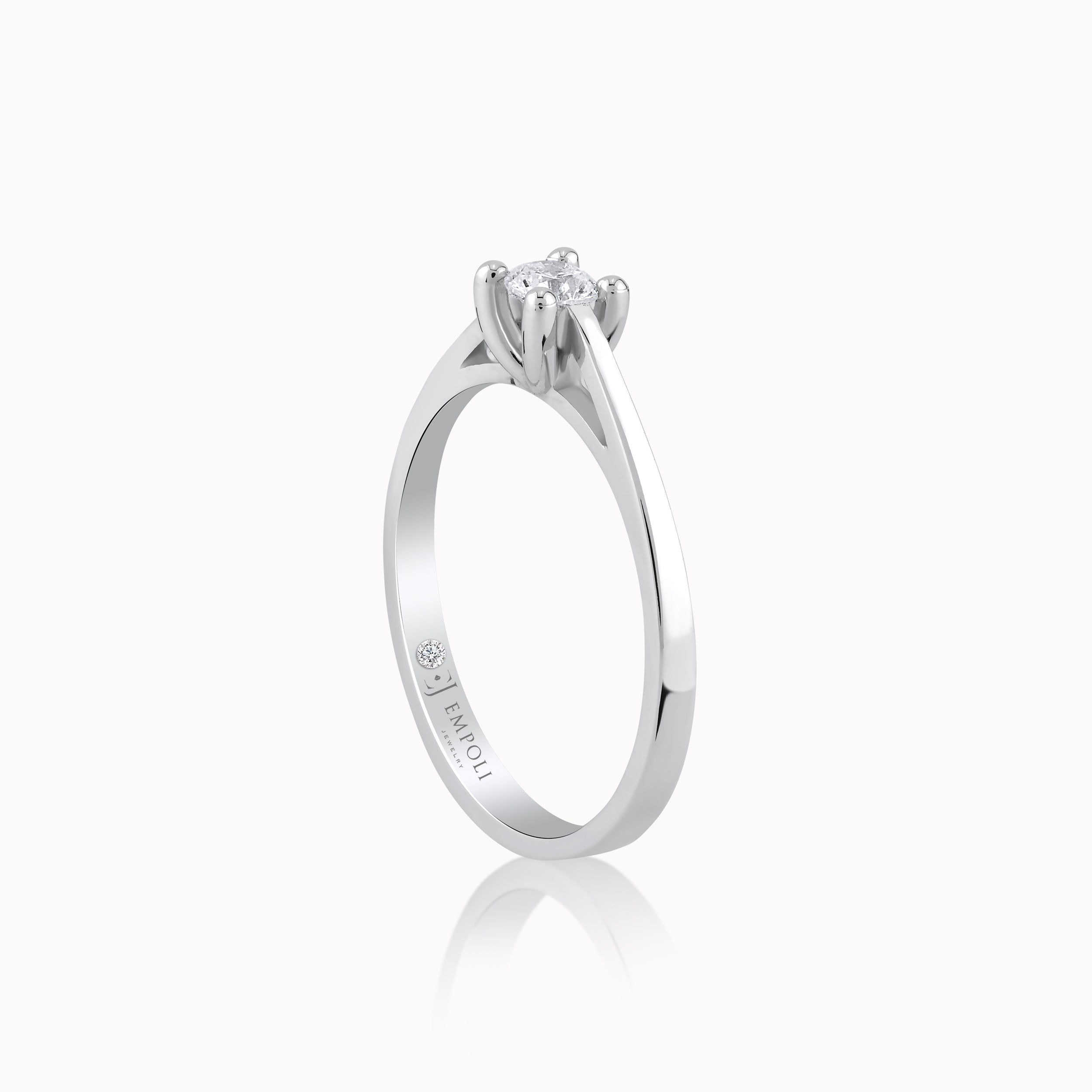 14K White Gold Diamond Ring — 0.24 ct