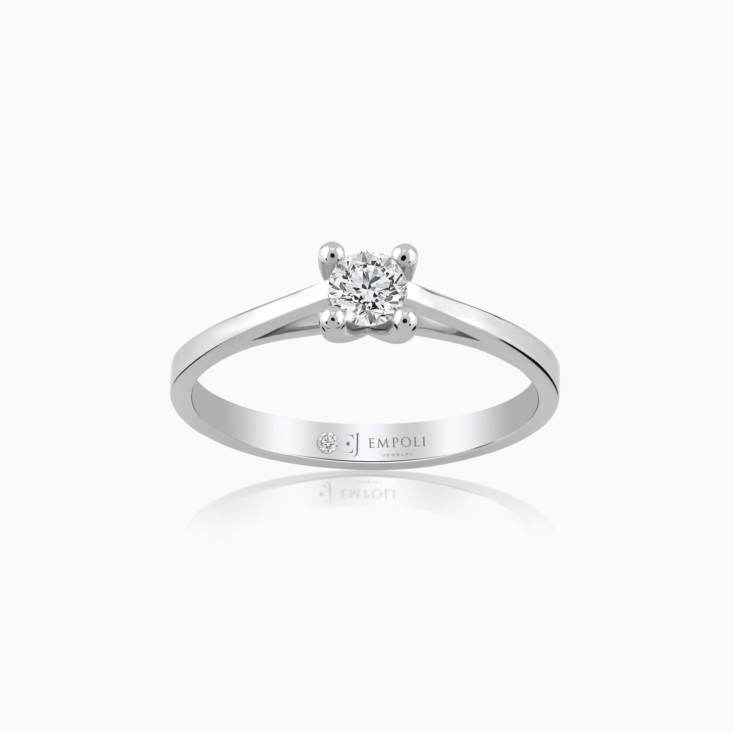 14K White Gold Diamond Ring — 0.24 ct