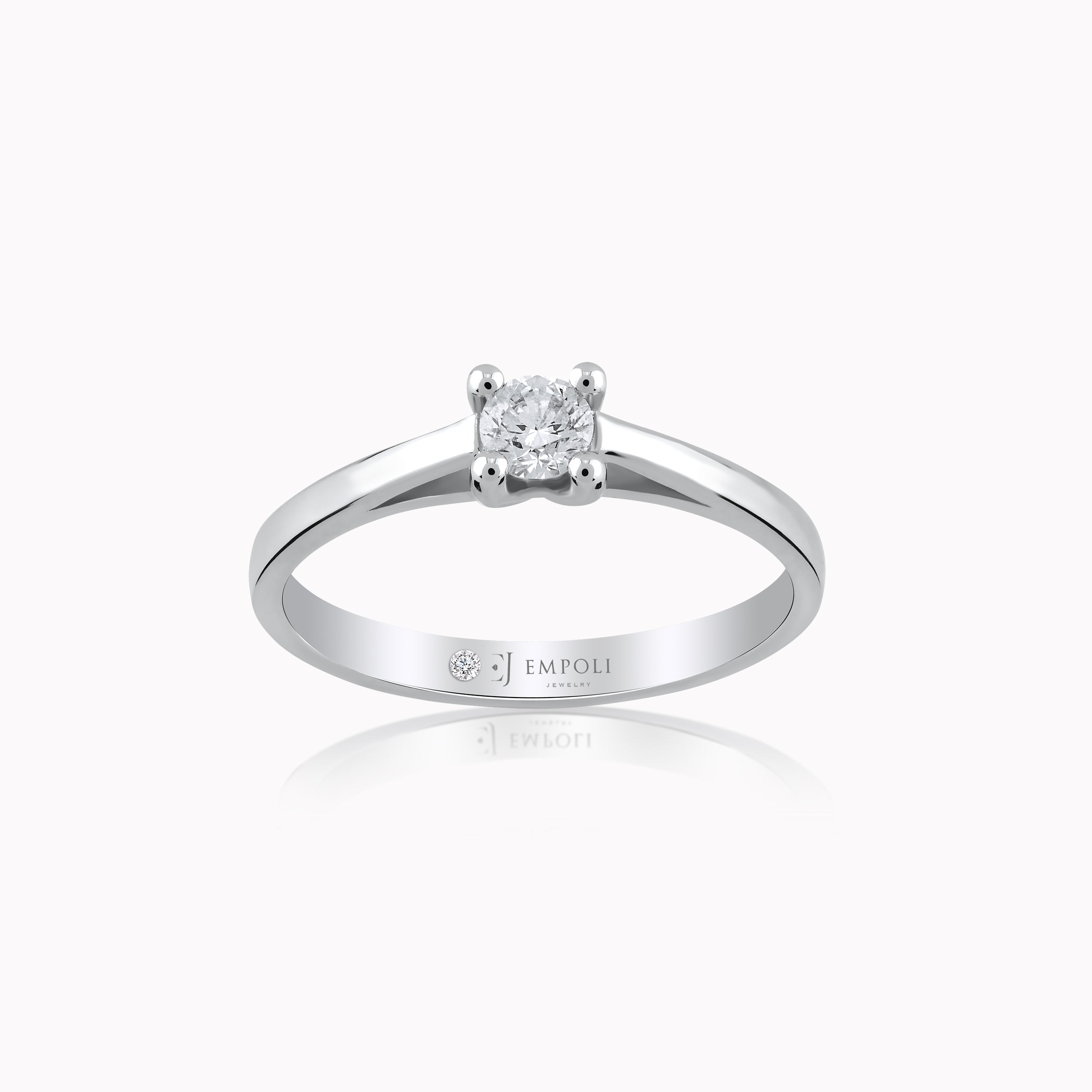 14K White Gold Diamond Ring — 0.17 ct