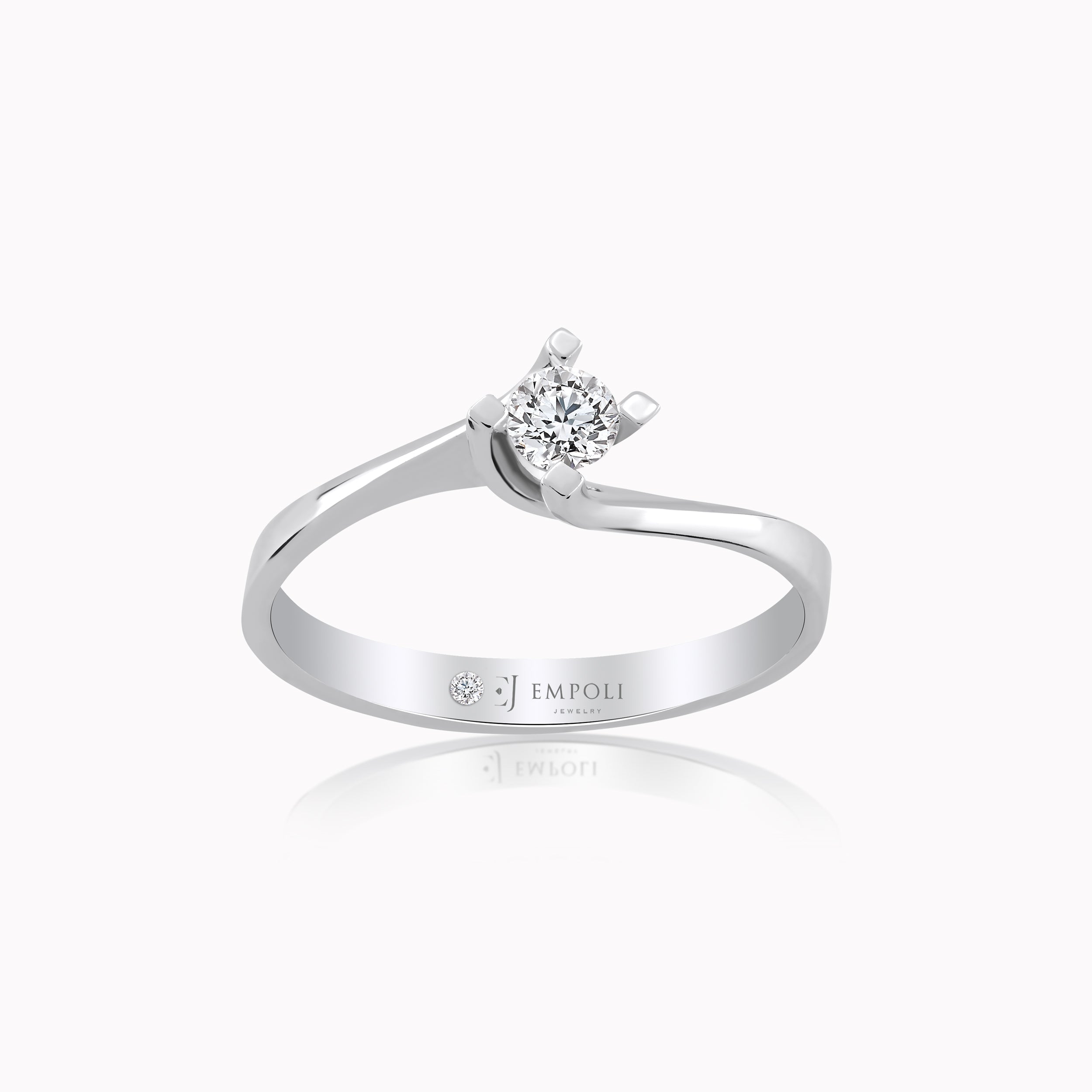 14K White Gold Diamond Ring — 0.16 ct