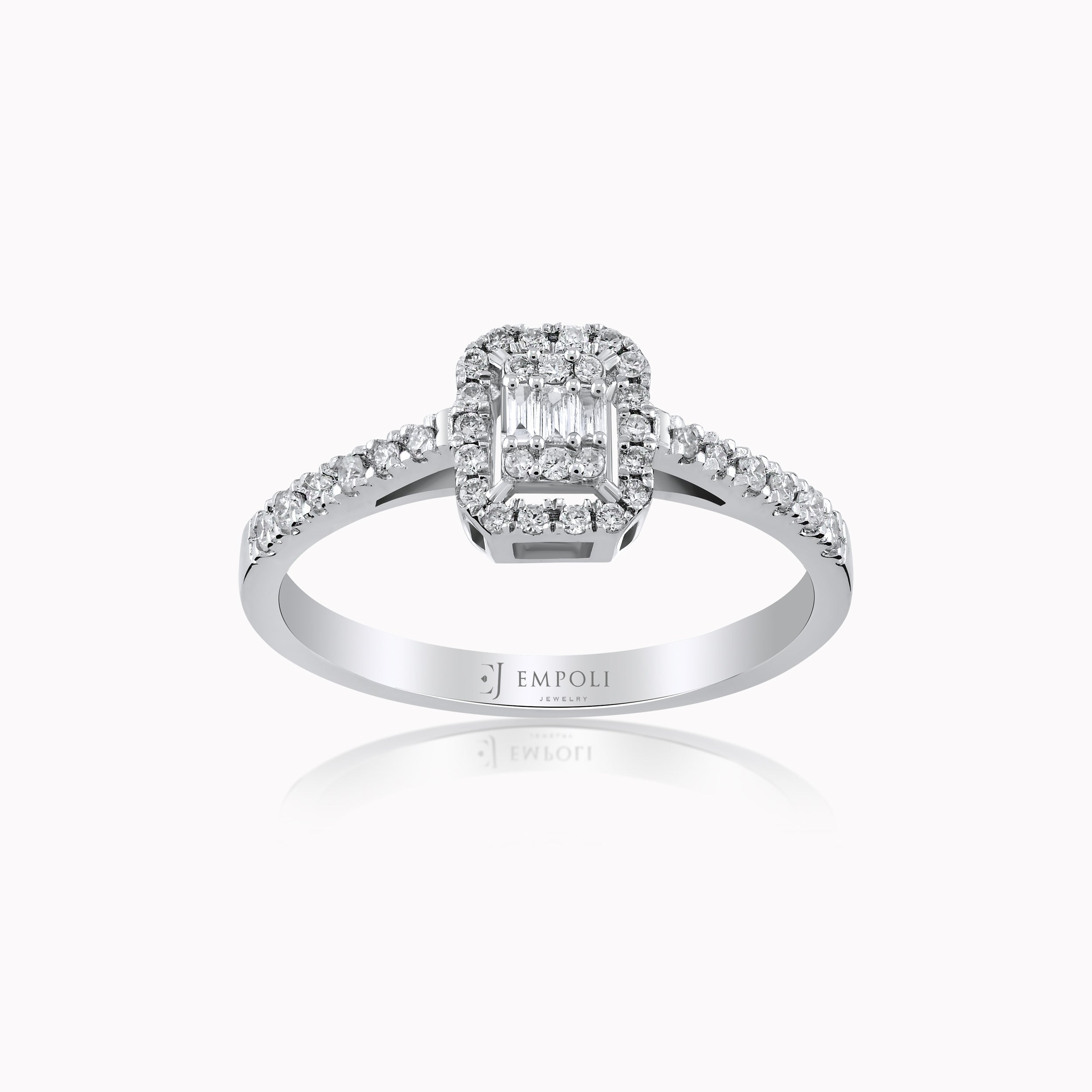 14K White Gold Diamond Ring — 0.18 ct